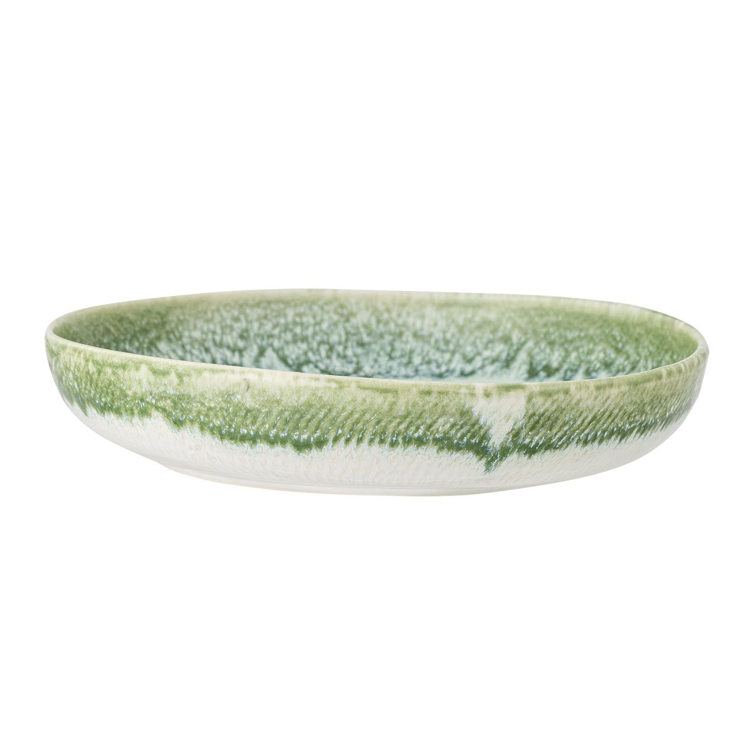 Elegante grüne Servierplatte aus Steingut von Creative Collection, ideal für stilvolles Anrichten und als Tischdekoration.