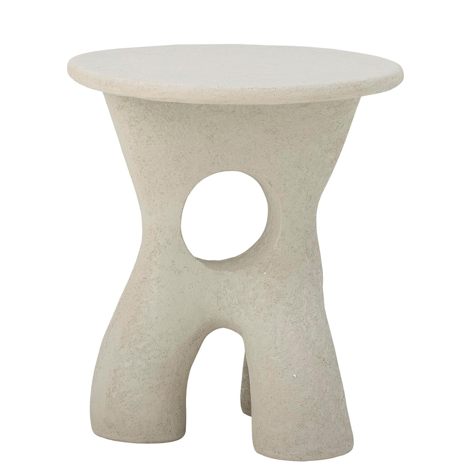 Eleganter Beistelltisch aus weissem Polyresin, perfekt für moderne Wohnräume. Stilvolles Design von Bloomingville.