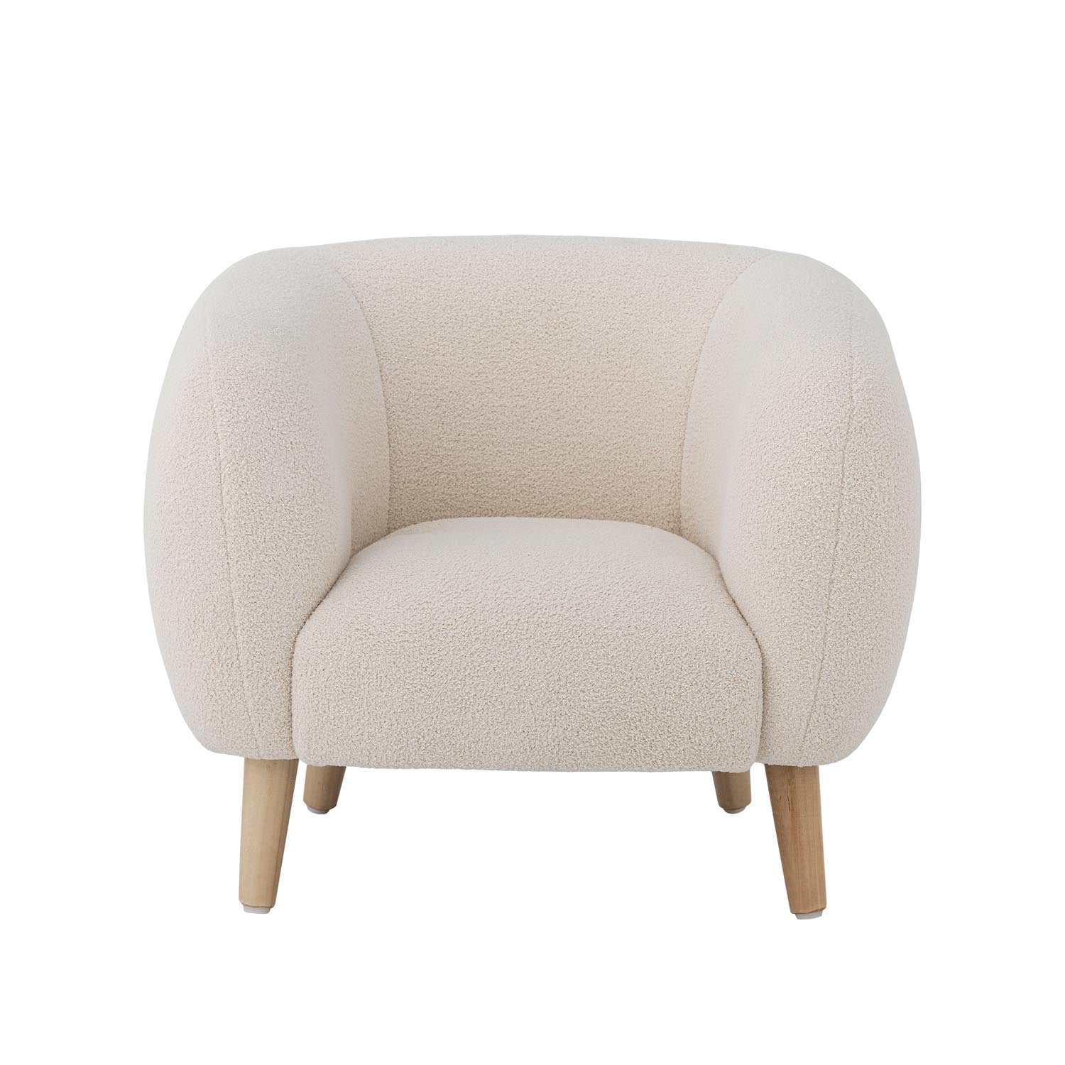Der Cade Stuhl von Bloomingville Mini: Weiß, aus robustem Polyester, ideal für Kinder. Stilvoll, bequem und leicht zu bewegen.
