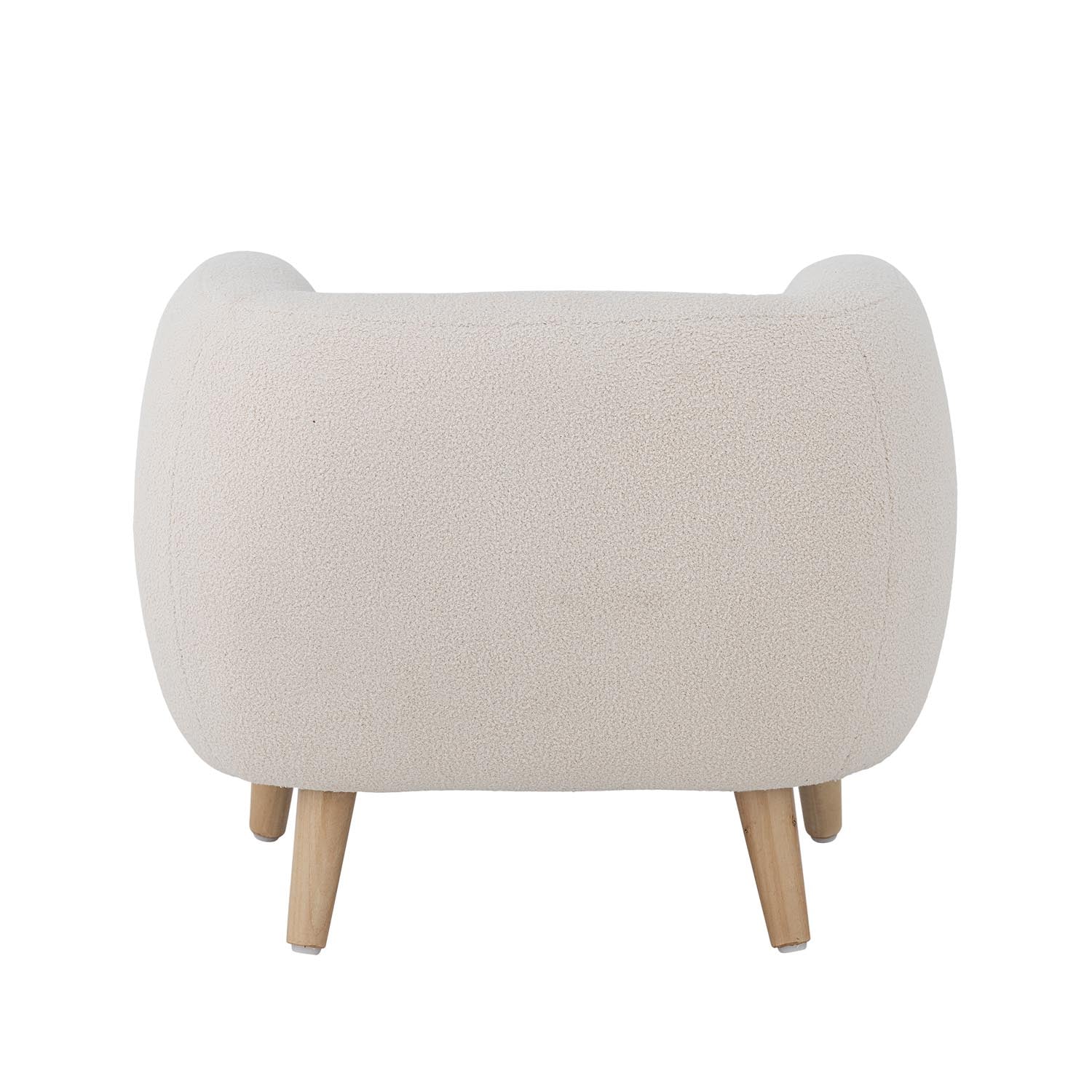 Moderner Cade Stuhl in Weiß von Bloomingville Mini, gefertigt aus Polyester, ideal für stilvolle und komfortable Kinderzimmer.