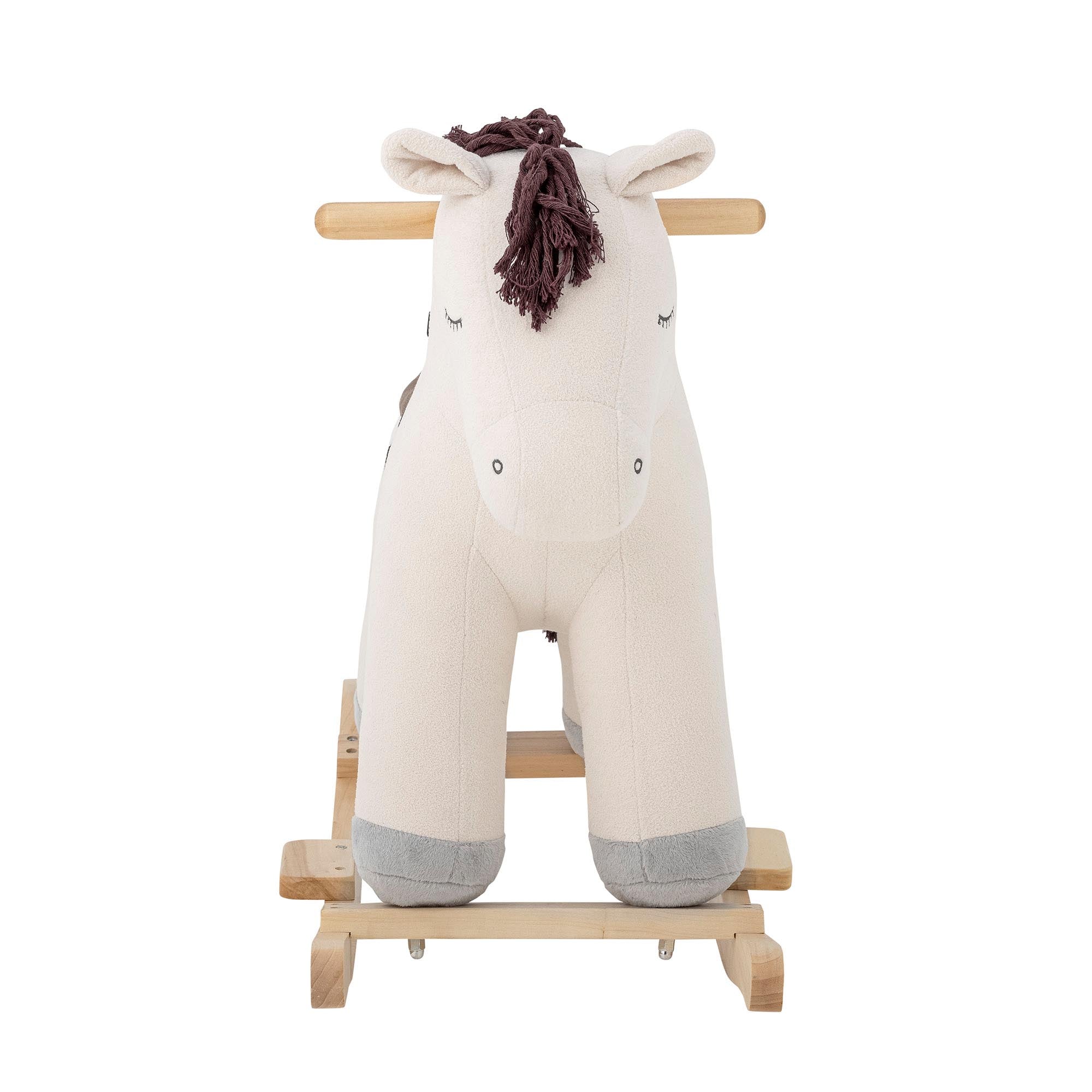 Merlen Schaukelpferd, weiß, aus weichem Polyester von Bloomingville Mini.