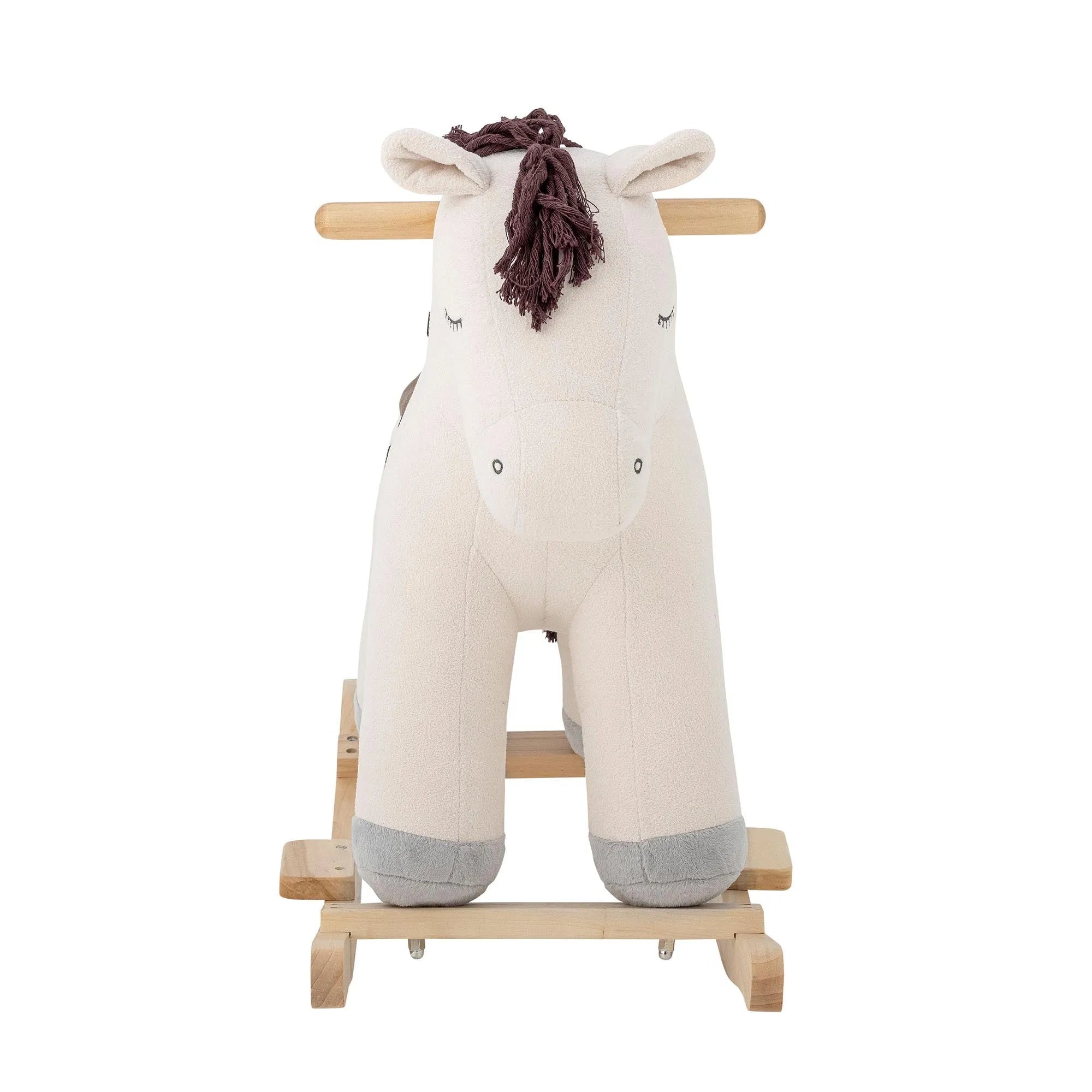 Merlen Rocking Toy, Horse, Weiá, Polyester in White präsentiert im Onlineshop von KAQTU Design AG. Objekte Kids ist von Bloomingville