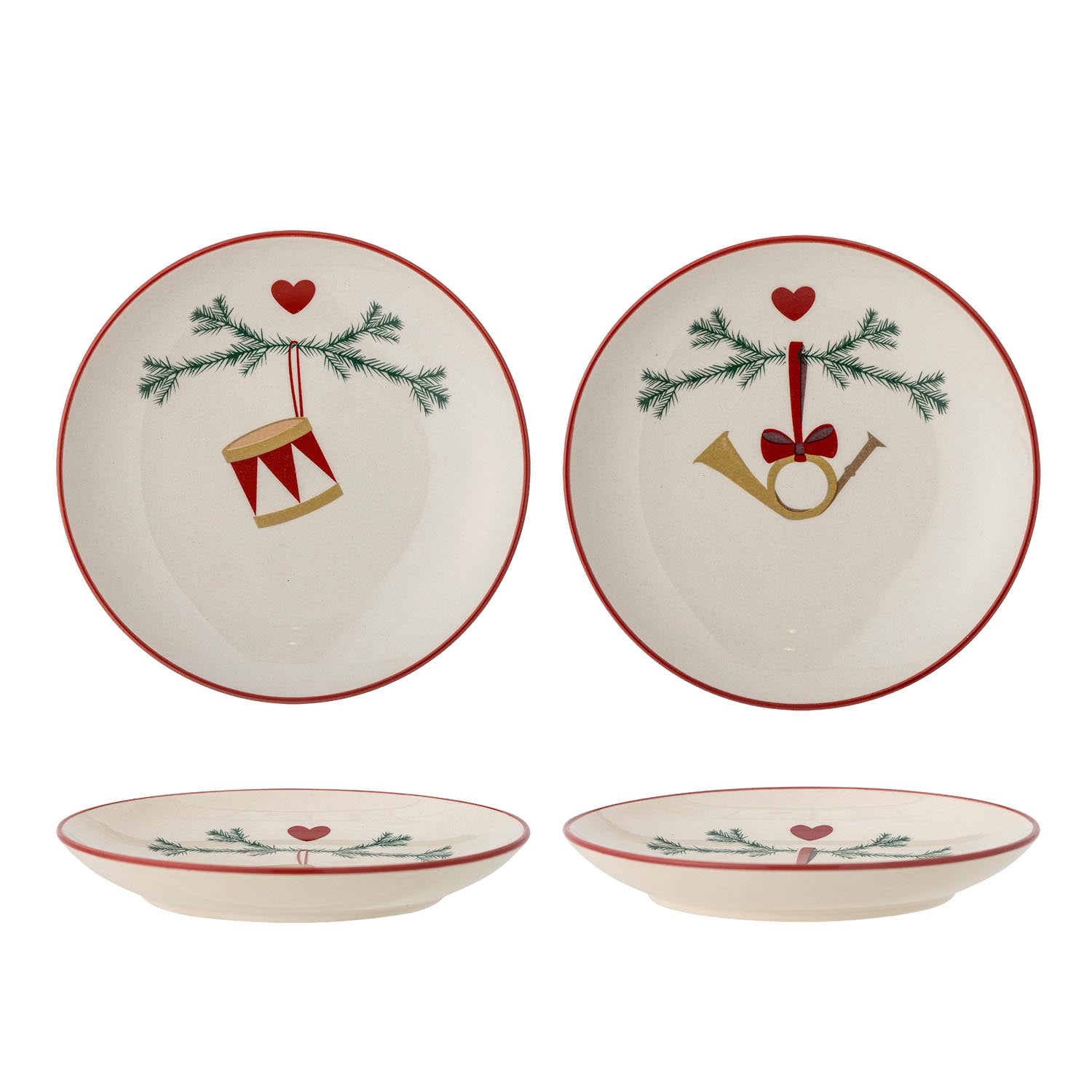 Der Yule Teller von Bloomingville, gefertigt aus Steingut in natürlichen Farben, besticht durch sein elegantes und zeitloses Design.