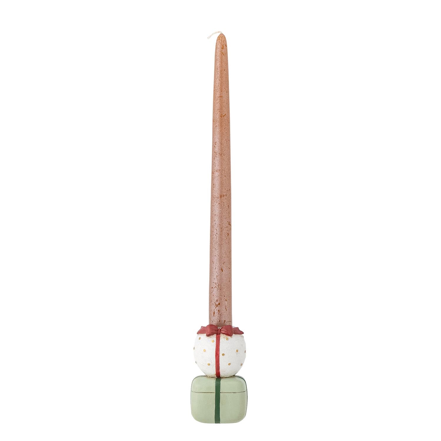 Eleganter Wish Kerzenhalter aus grünem Polyresin von Bloomingville, ideal für stilvolle Dekoration und gemütliche Atmosphäre.