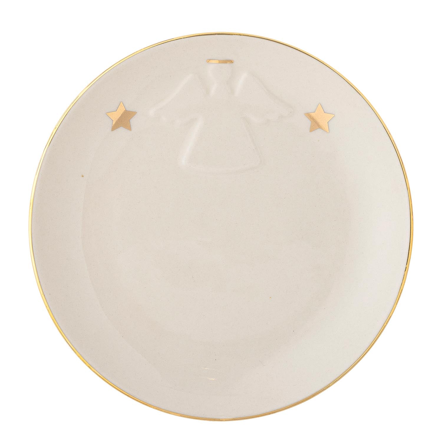 Die Starry Teller Schale von Bloomingville aus weißem Steingut besticht durch ihr elegantes Design und ihre vielseitige Einsetzbarkeit.