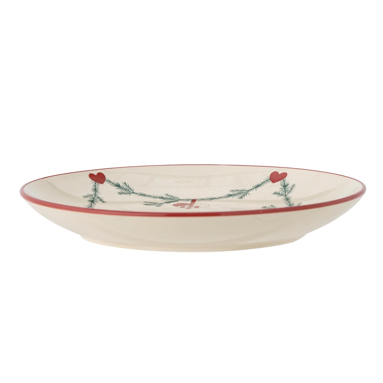 Der Yule Teller von Bloomingville aus natürlichem Steingut besticht durch sein minimalistisches Design und ist perfekt für elegante Tafeln.