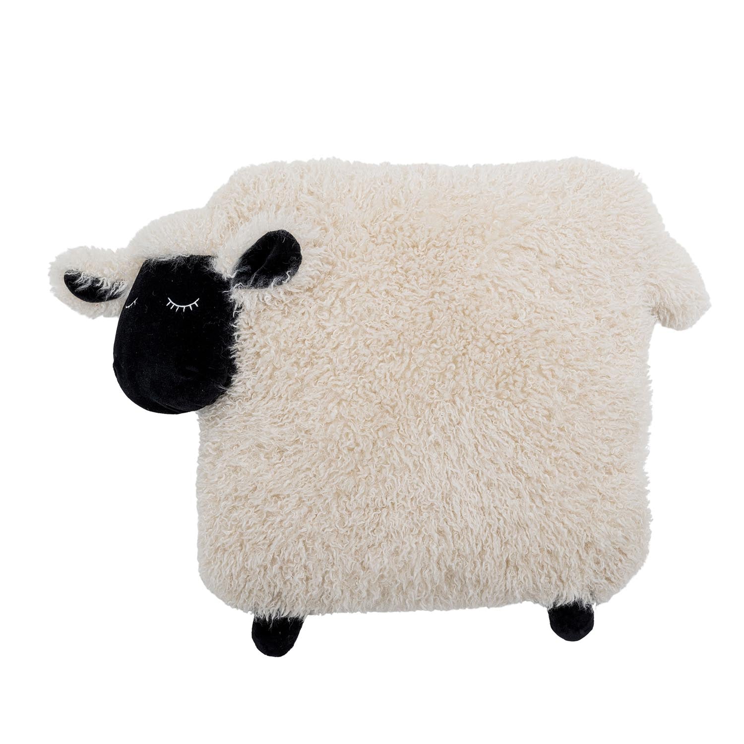 Weisses Dolly Kissen von Bloomingville Mini: Polyester, langlebig, schafinspiriertes Design, stilvoll und komfortabel.