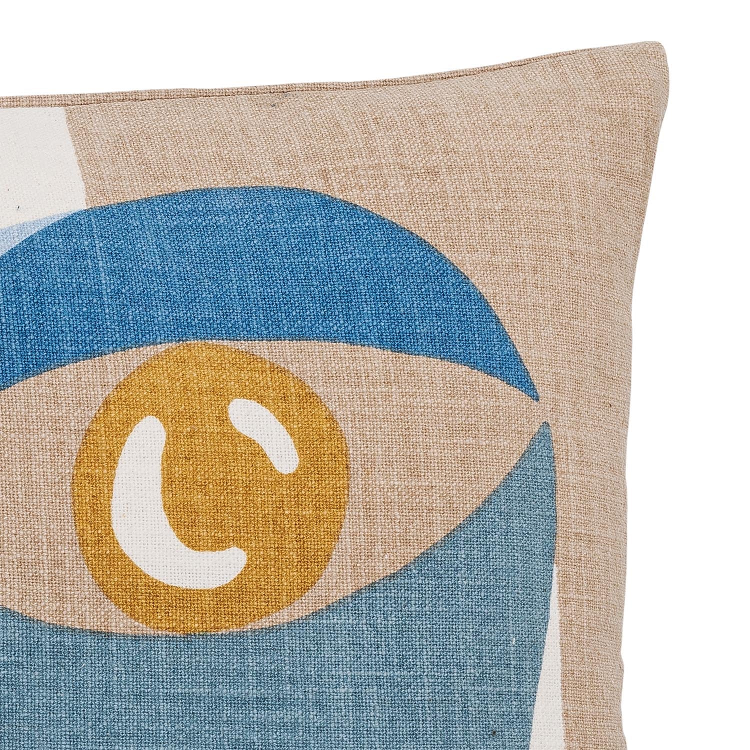Das Ditte Kissen von Bloomingville in Blau aus Baumwolle ist ein stilvolles Accessoire für gemütliche und moderne Wohnräume.