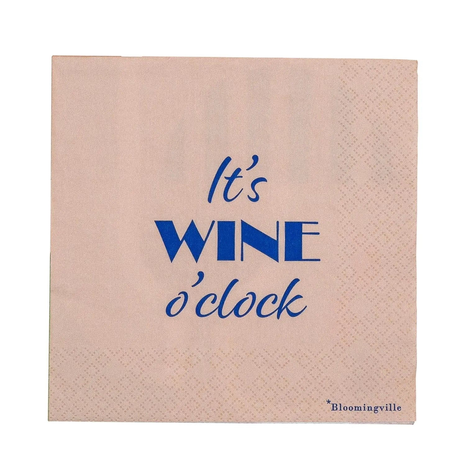 Die blaue Wine Serviette von Bloomingville aus FSC® Mix Papier vereint Nachhaltigkeit mit stilvollem, doppelseitigem Design.