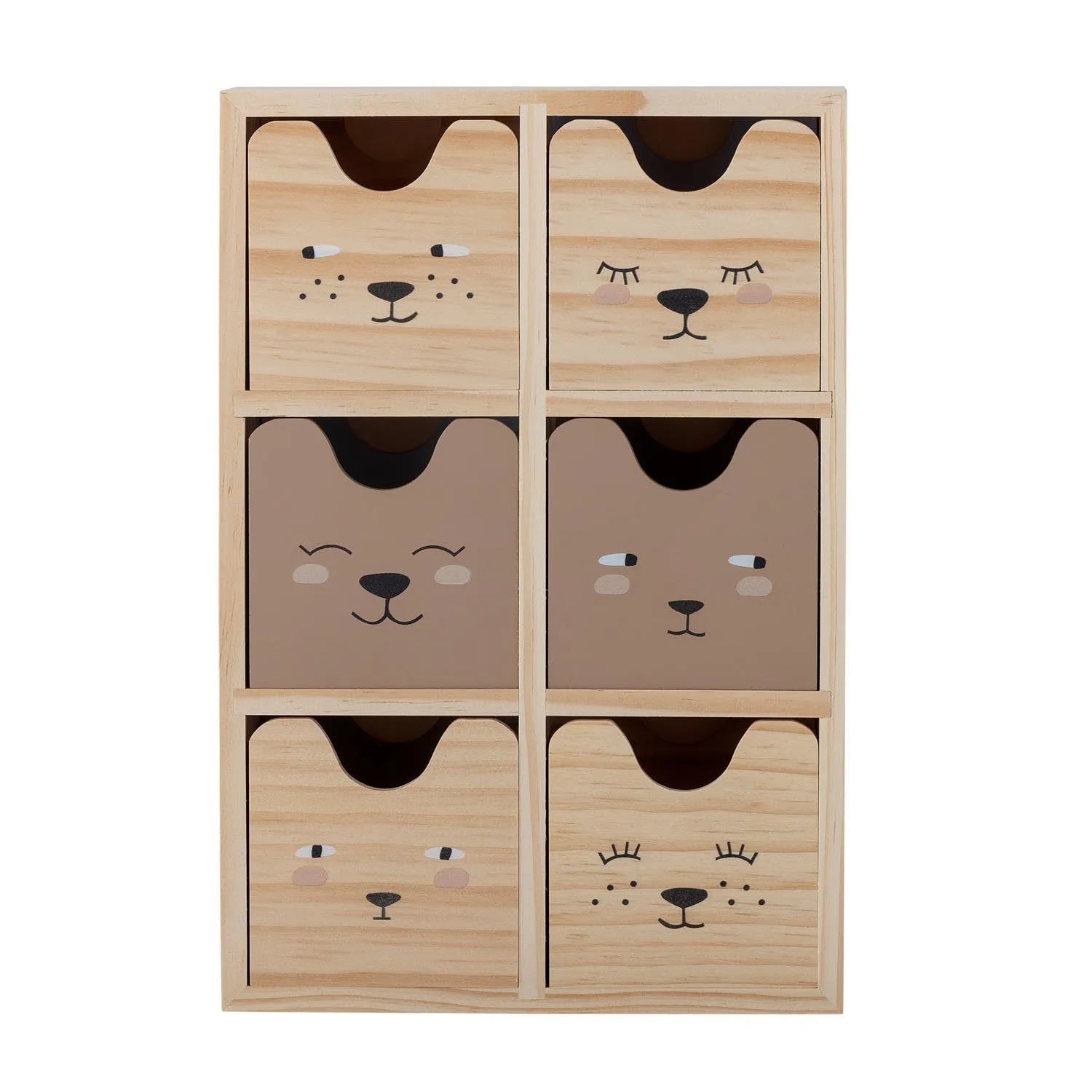 Die Calle Aufbewahrungsbox aus FSC®-zertifiziertem Kiefernholz bietet verspieltes Design und nachhaltige Funktionalität für Kinderzimmer.