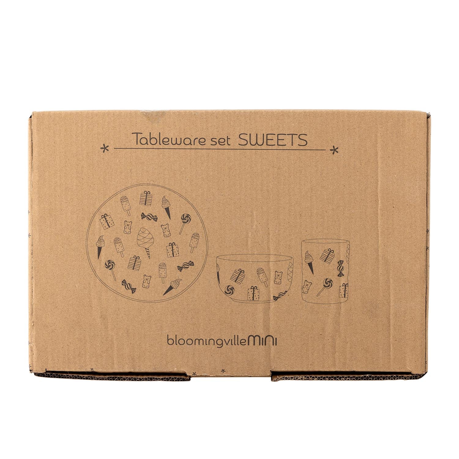 Das Sweets Geschirr-Set von Bloomingville Mini aus Steingut überzeugt mit natürlichem Charme und ist perfekt für den täglichen Gebrauch.