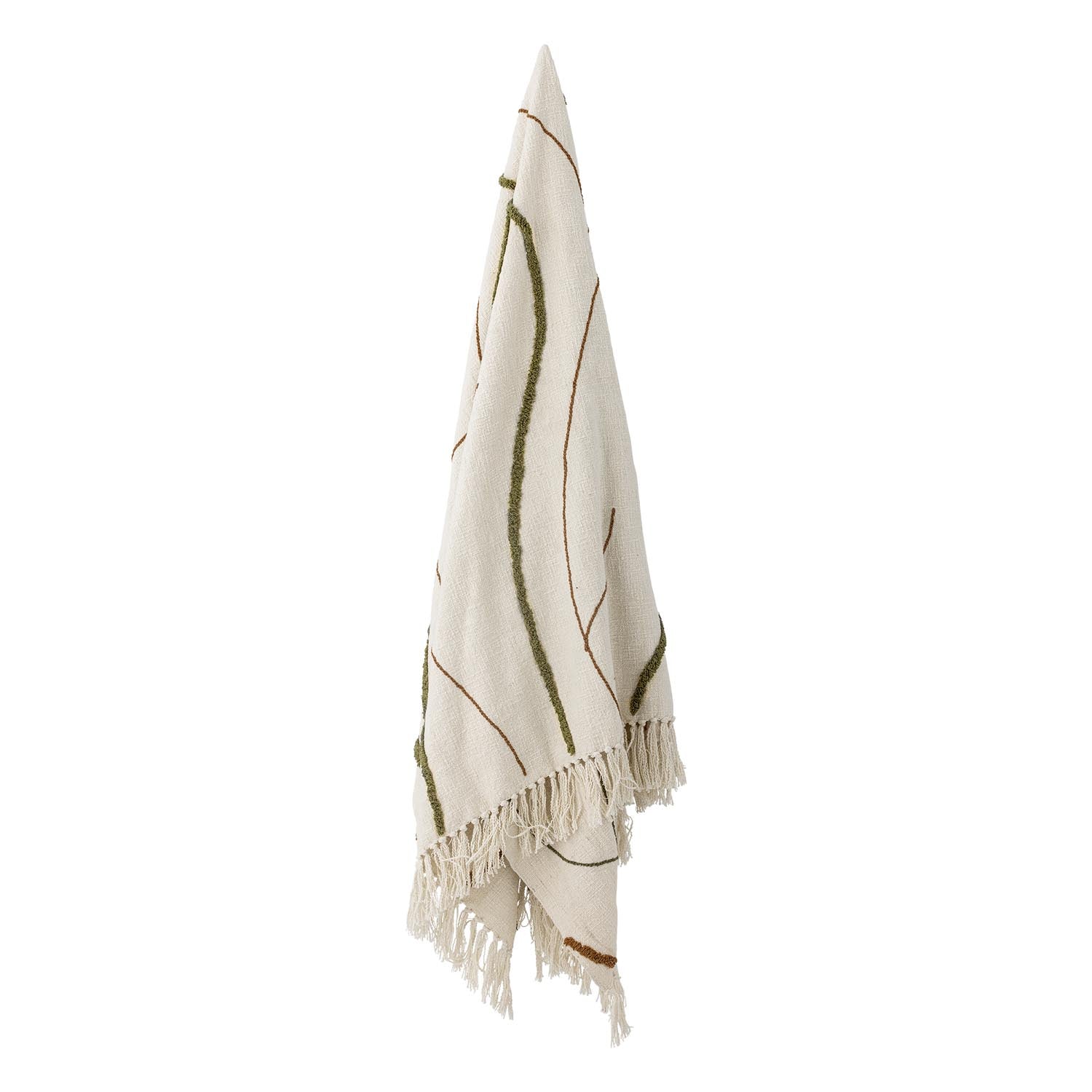 Die Osasio Decke in Grün von Bloomingville aus OEKO-TEX® Baumwolle bietet stilvollen Komfort für Ihr Zuhause.