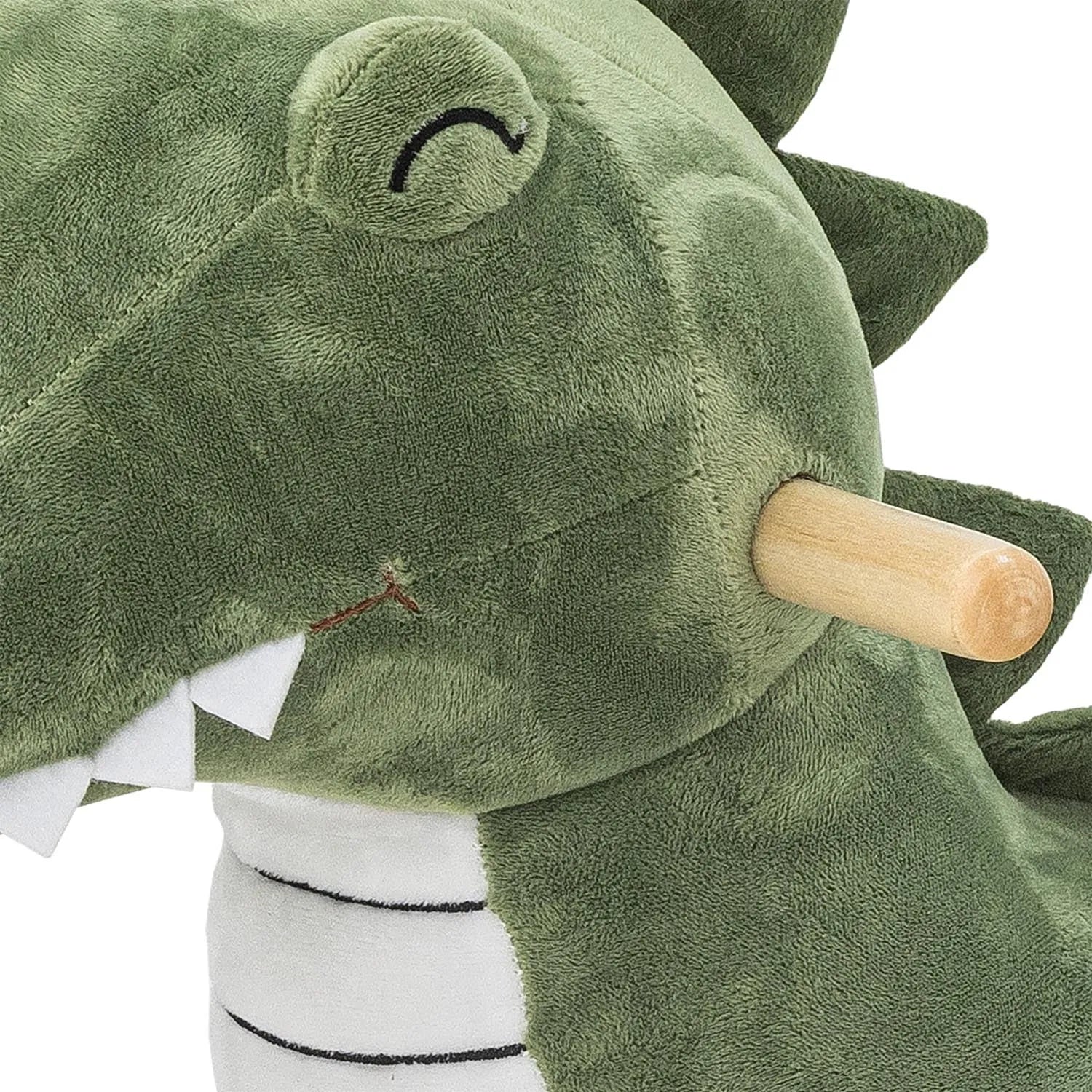 Das Arnie Rocking Toy, ein grünes Krokodil aus Polyester, vereint Spielspaß und stilvolles Design für unvergessliche Kindermomente.