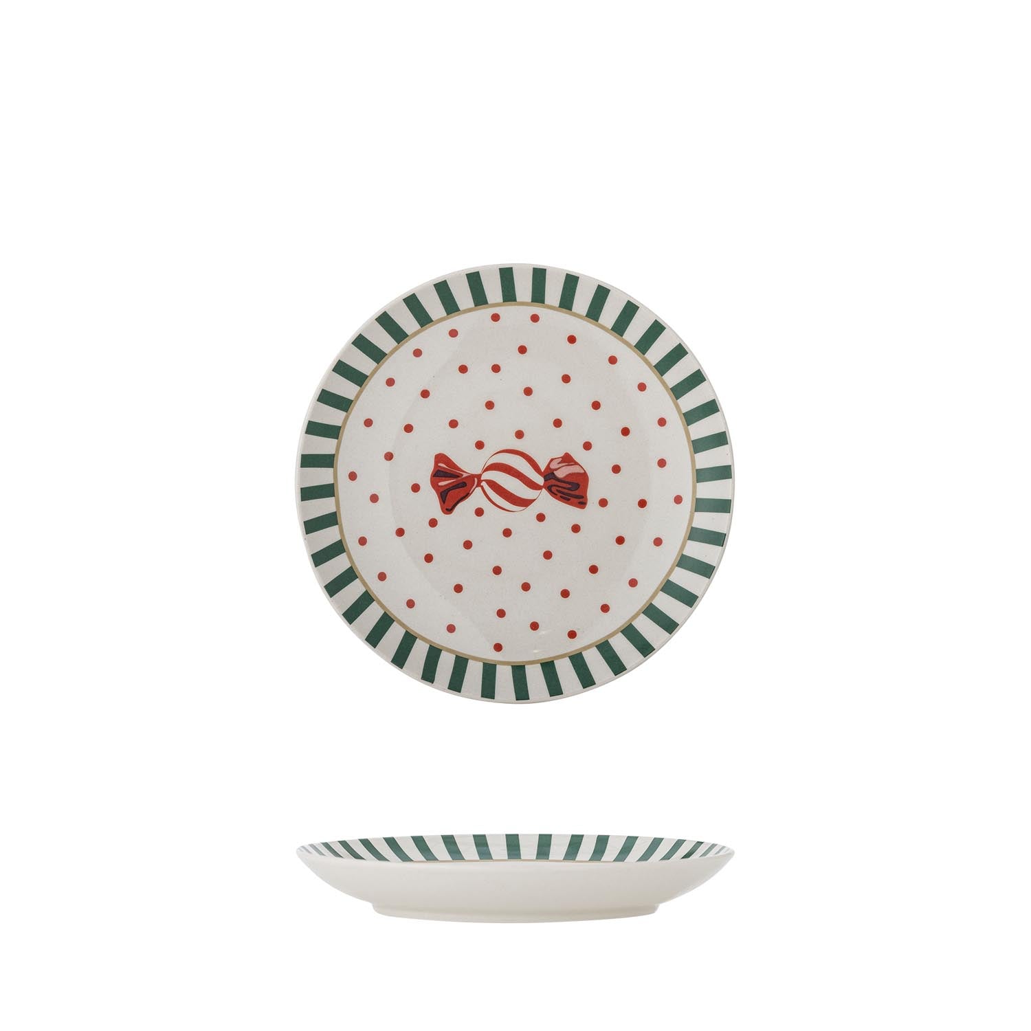 Der Yule Teller von Bloomingville überzeugt mit schlichtem Design, aus natürlichem Steingut gefertigt, ideal für stilvolle Tischdekoration.