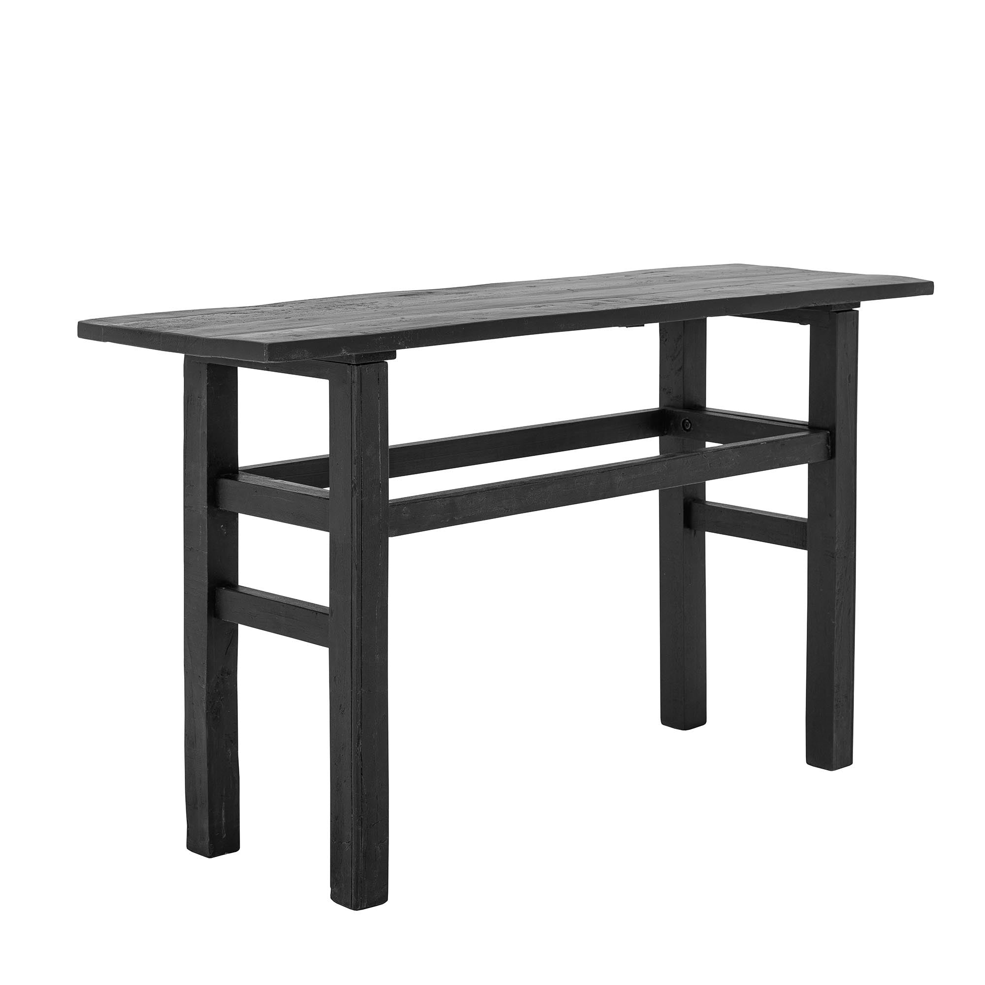 Riber Konsolentisch, Schwarz, Recyceltes Holz