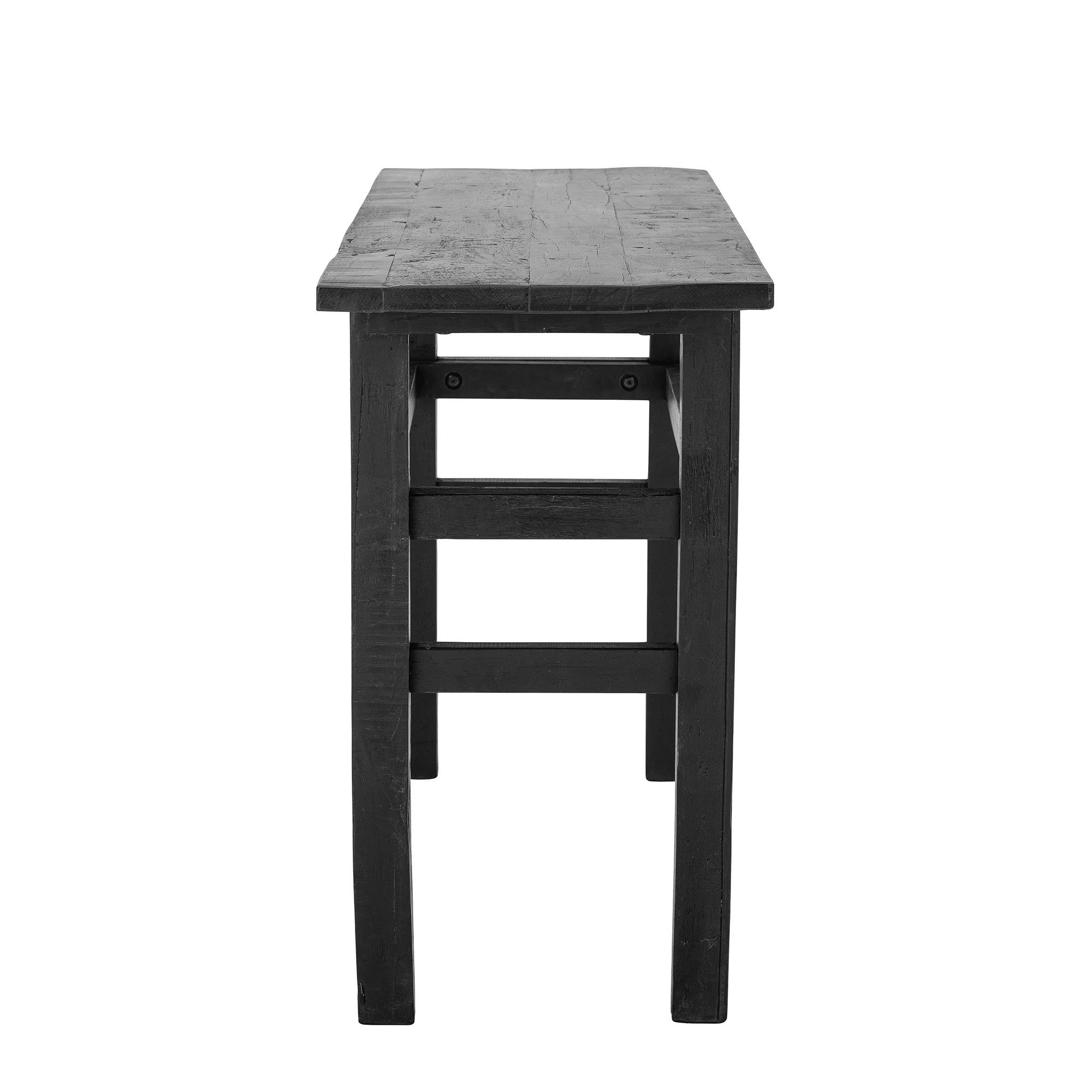 Riber Konsolentisch, Schwarz, Recyceltes Holz