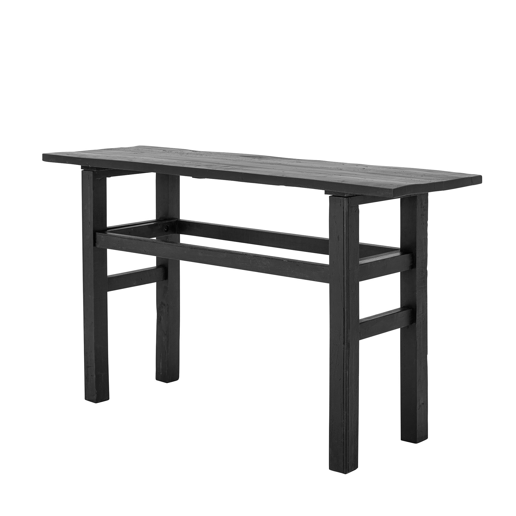 Riber Konsolentisch, Schwarz, Recyceltes Holz