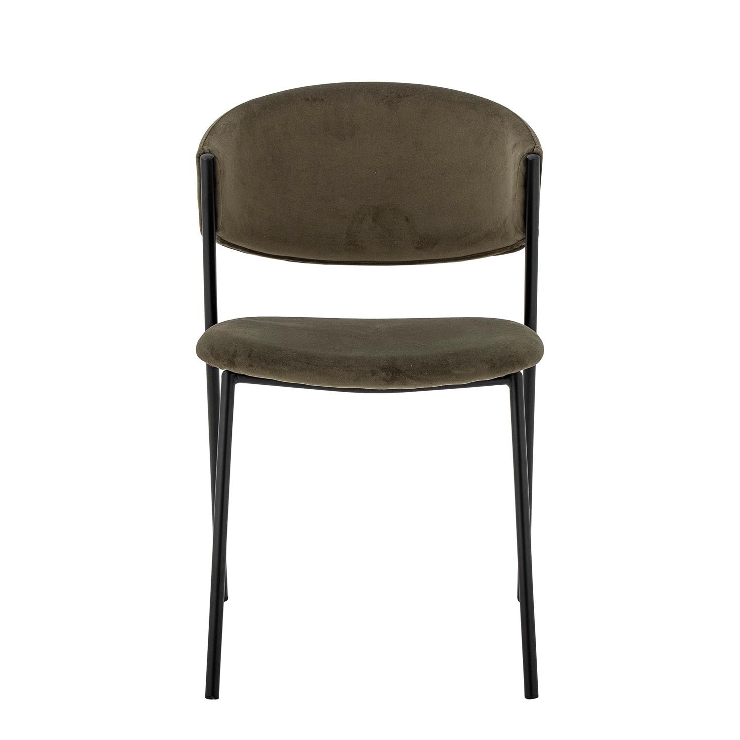 Eleganter Esszimmerstuhl Marlo in Grün von Bloomingville, gefertigt aus recyceltem Polyester, perfekt für nachhaltiges Wohnen.