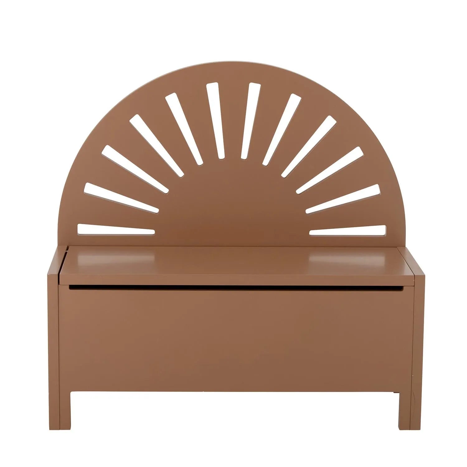 Die Marisol Bank von Bloomingville MINI: Elegantes, braunes MDF-Design, vielseitig mit Soft-Close-Stauraum, ideal für Kinderzimmer.