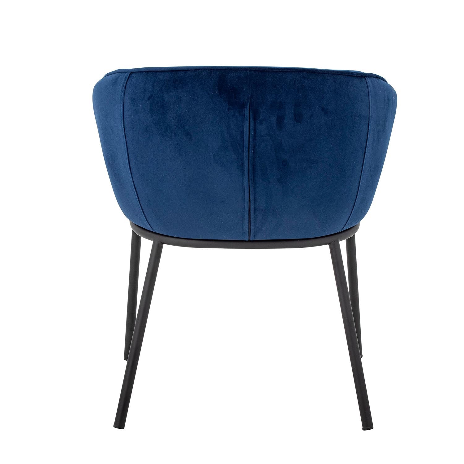 Eleganter Esszimmerstuhl von Bloomingville in Blau, aus recyceltem Polyester gefertigt. Ideal für stilvolles und umweltbewusstes Wohnen.