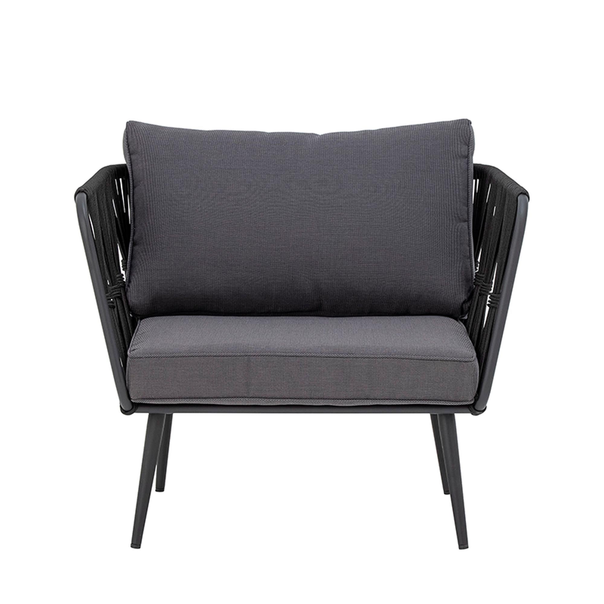 Pavone Loungesessel, Schwarz, Metall