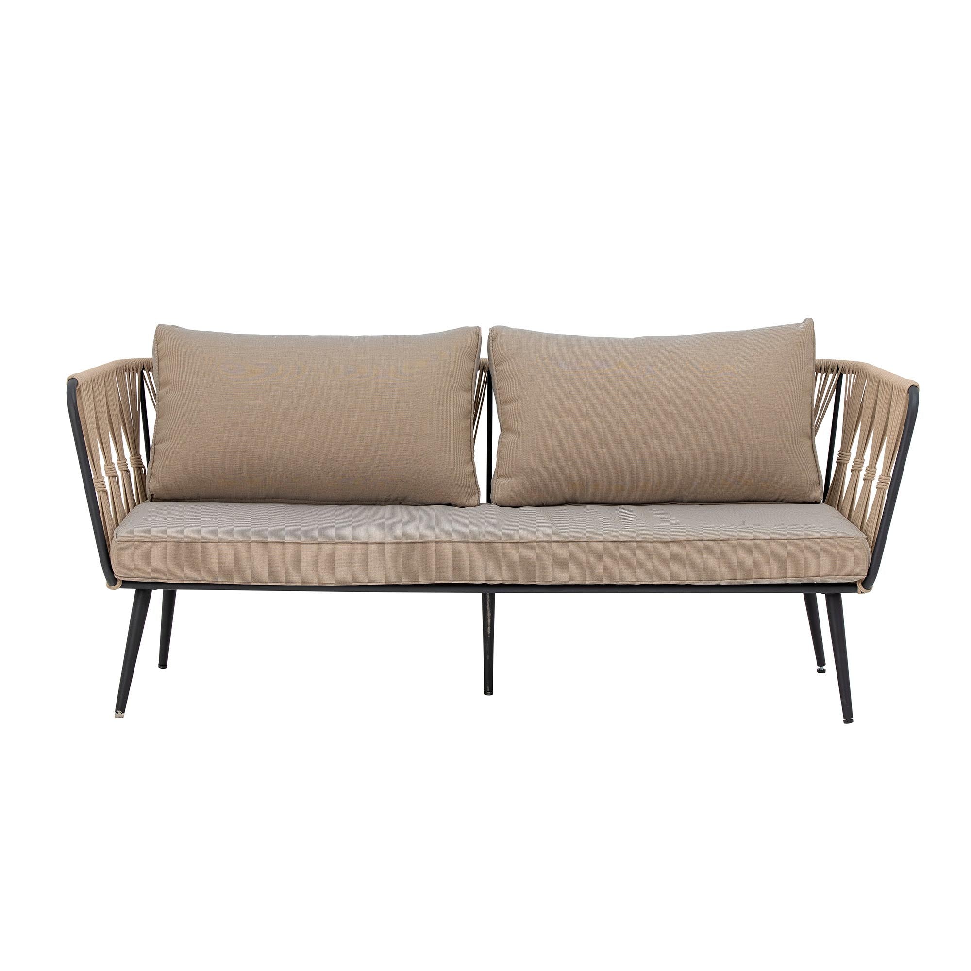Pavone Sofa, Braun, Metall