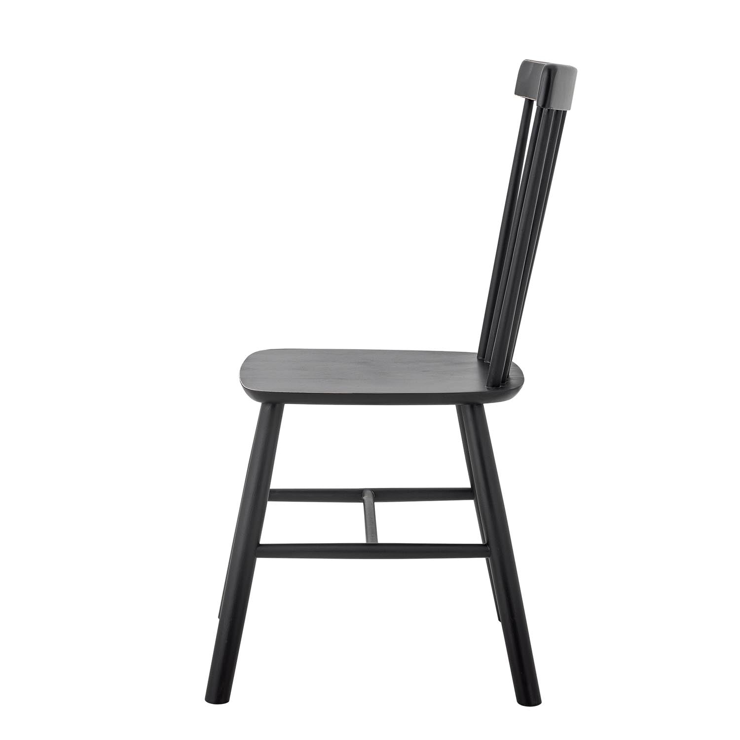 Moderner Mill Esszimmerstuhl aus schwarzem Kiefernholz von Creative Collection, perfekt für ein elegantes Ambiente.