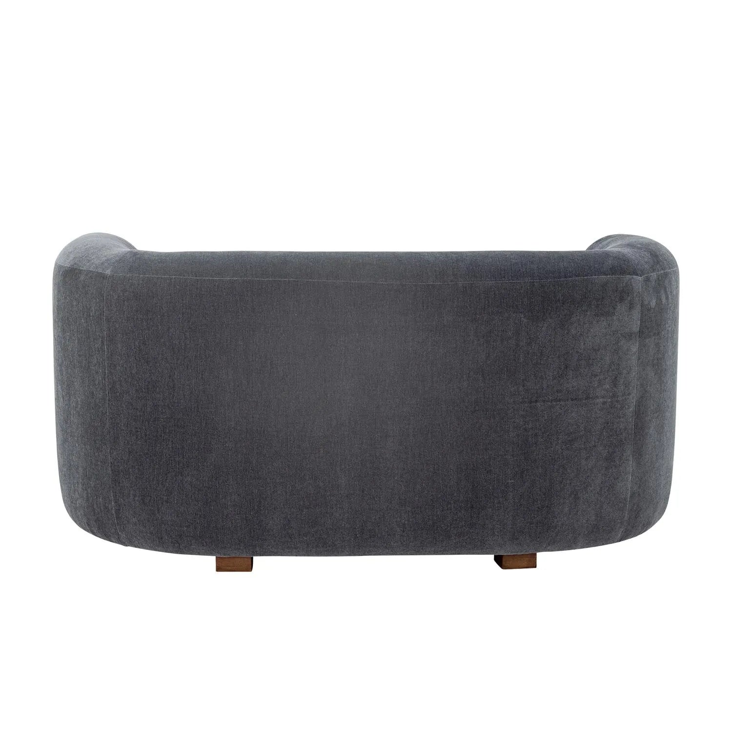 Elegantes 2er Sofa in Blau, aus recyceltem Polyester, vereint Stil, Komfort und Nachhaltigkeit.