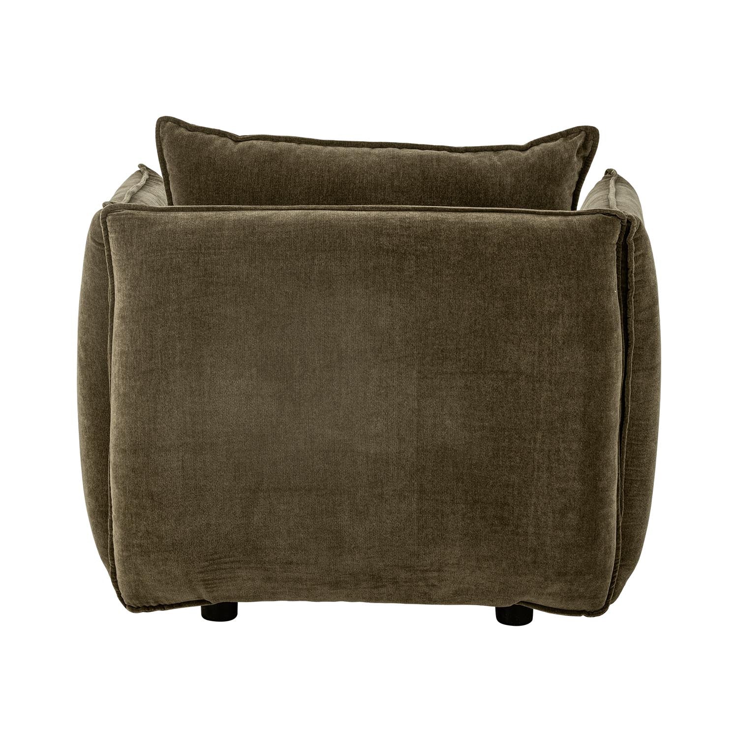 Eleganter Austin Loungesessel in Grün von Bloomingville, gefertigt aus recyceltem Polyester – modern, nachhaltig und komfortabel.