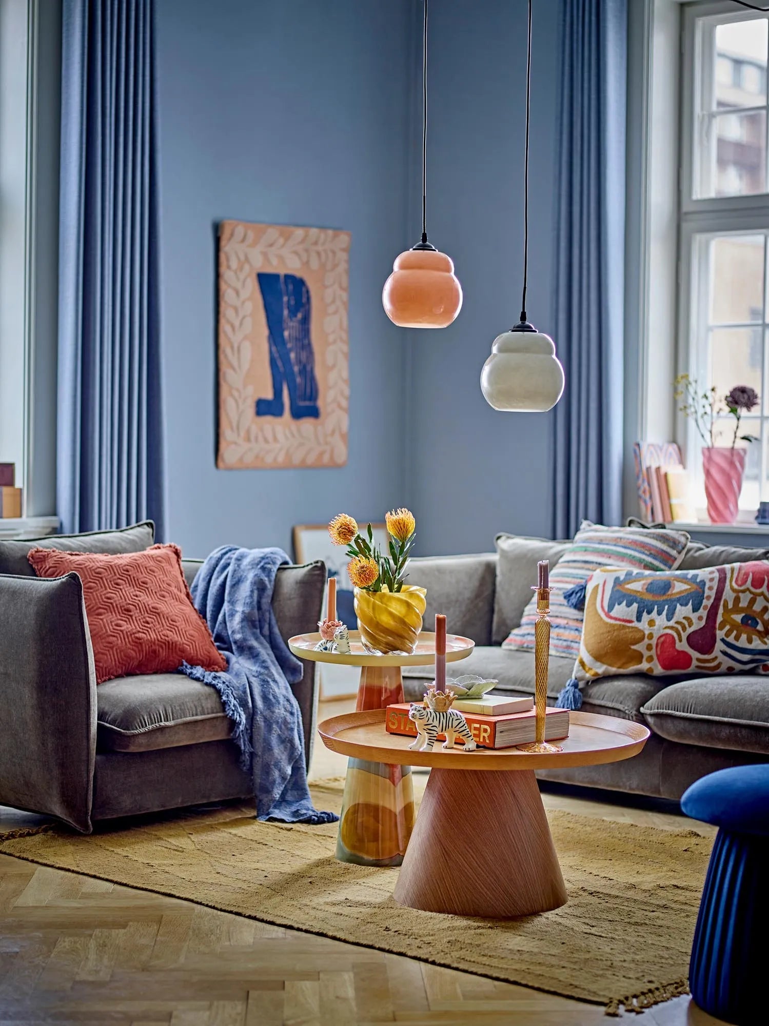 Eleganter Austin Loungesessel in Grün von Bloomingville, gefertigt aus recyceltem Polyester – stilvoll und nachhaltig.