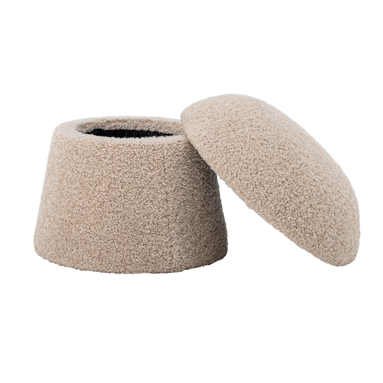 Der Bocca Pouf von Bloomingville aus natürlichem Polyester bietet stilvollen Komfort für zeitgemäße Wohnräume.