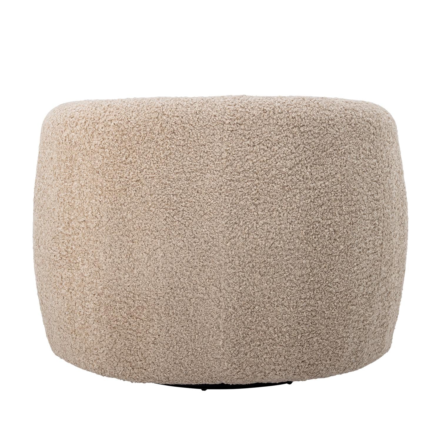 Der Bocca Loungesessel von Bloomingville kombiniert natürlichen Polyesterbezug mit elegantem Design für stilvolle Wohnräume.
