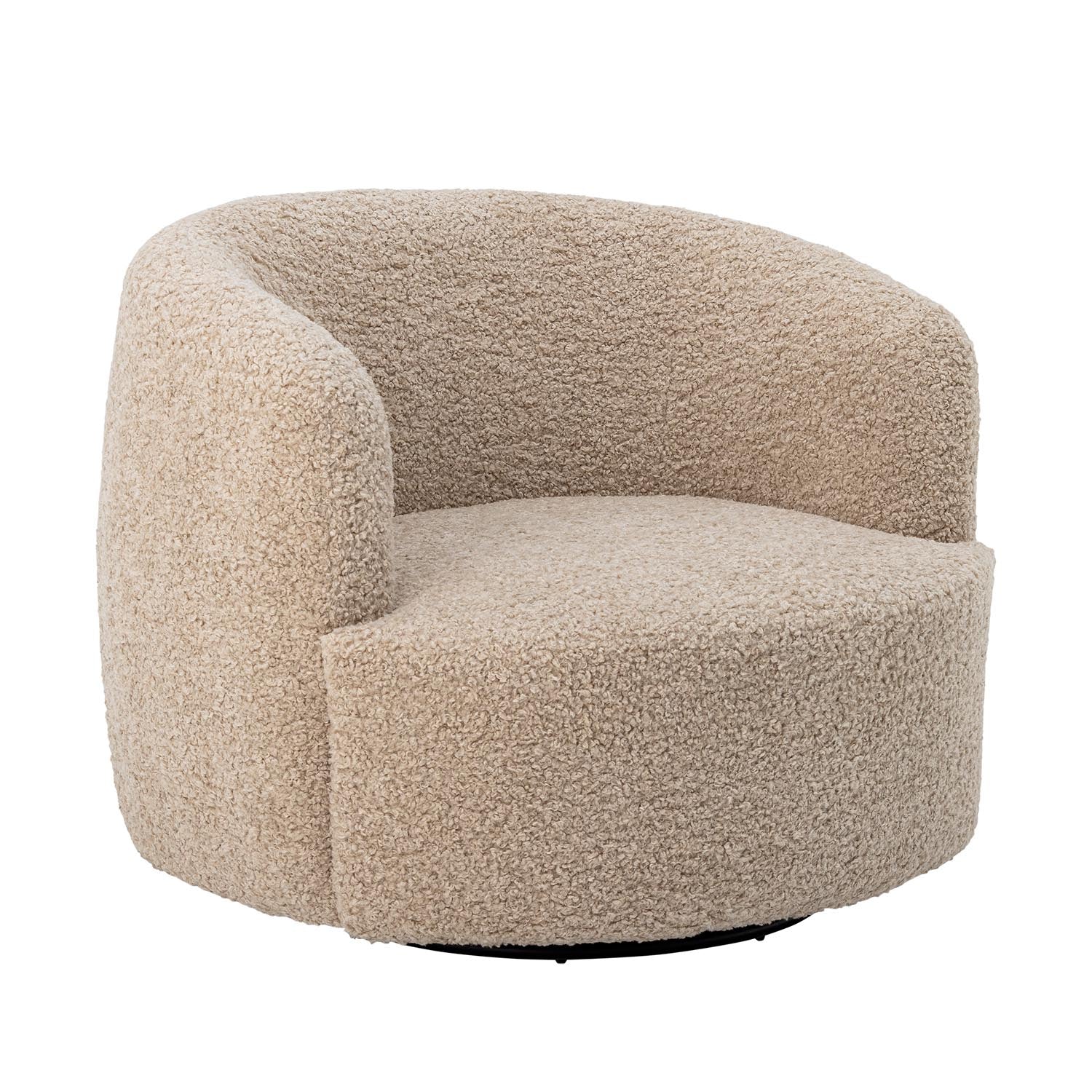 Der Bocca Loungesessel von Bloomingville vereint natürlichen Polyesterbezug mit modernem, elegantem Design für stilvolle Räume.