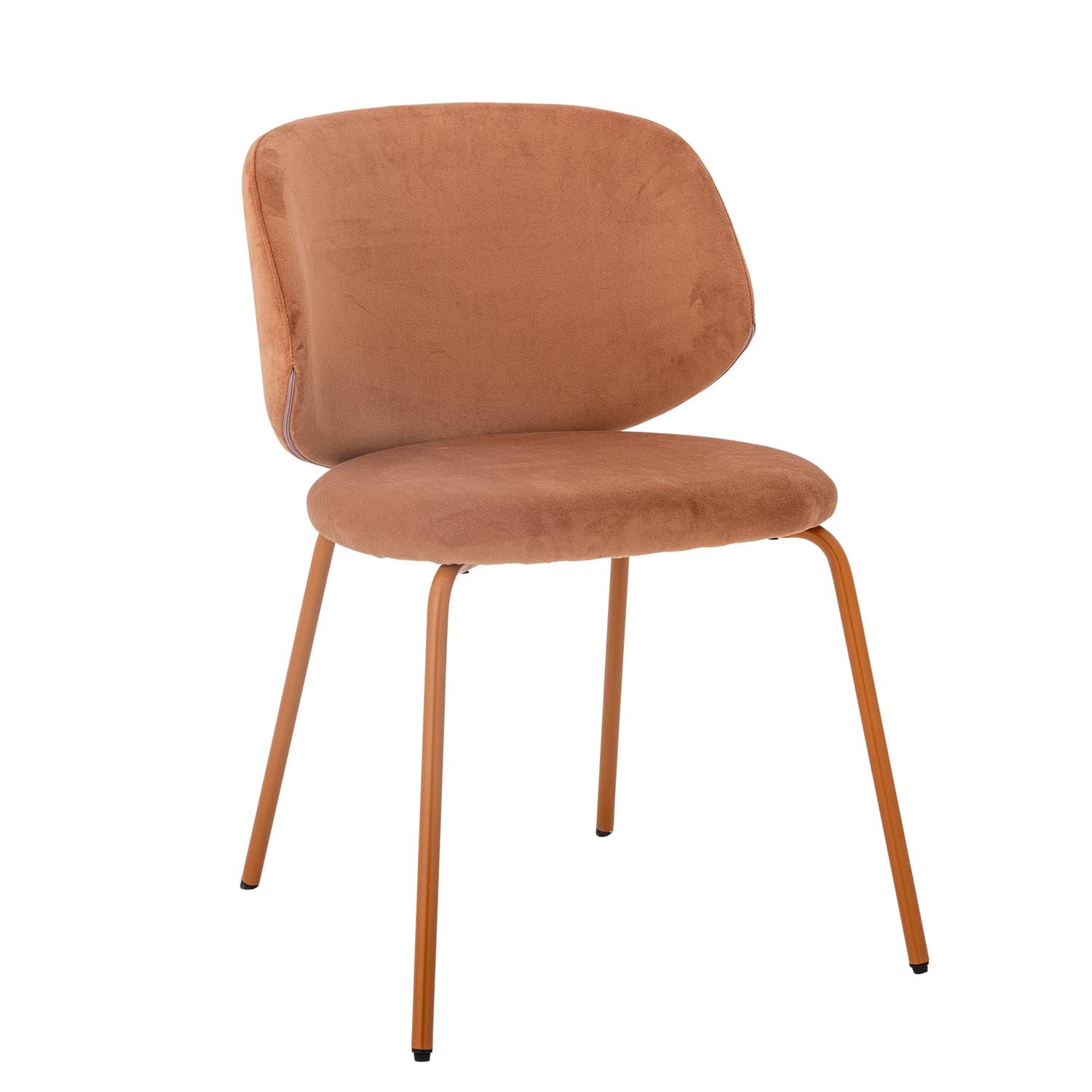 Moderner Esszimmerstuhl Ponte in Orange von Bloomingville, aus recyceltem Polyester, stilvoll, nachhaltig und komfortabel.