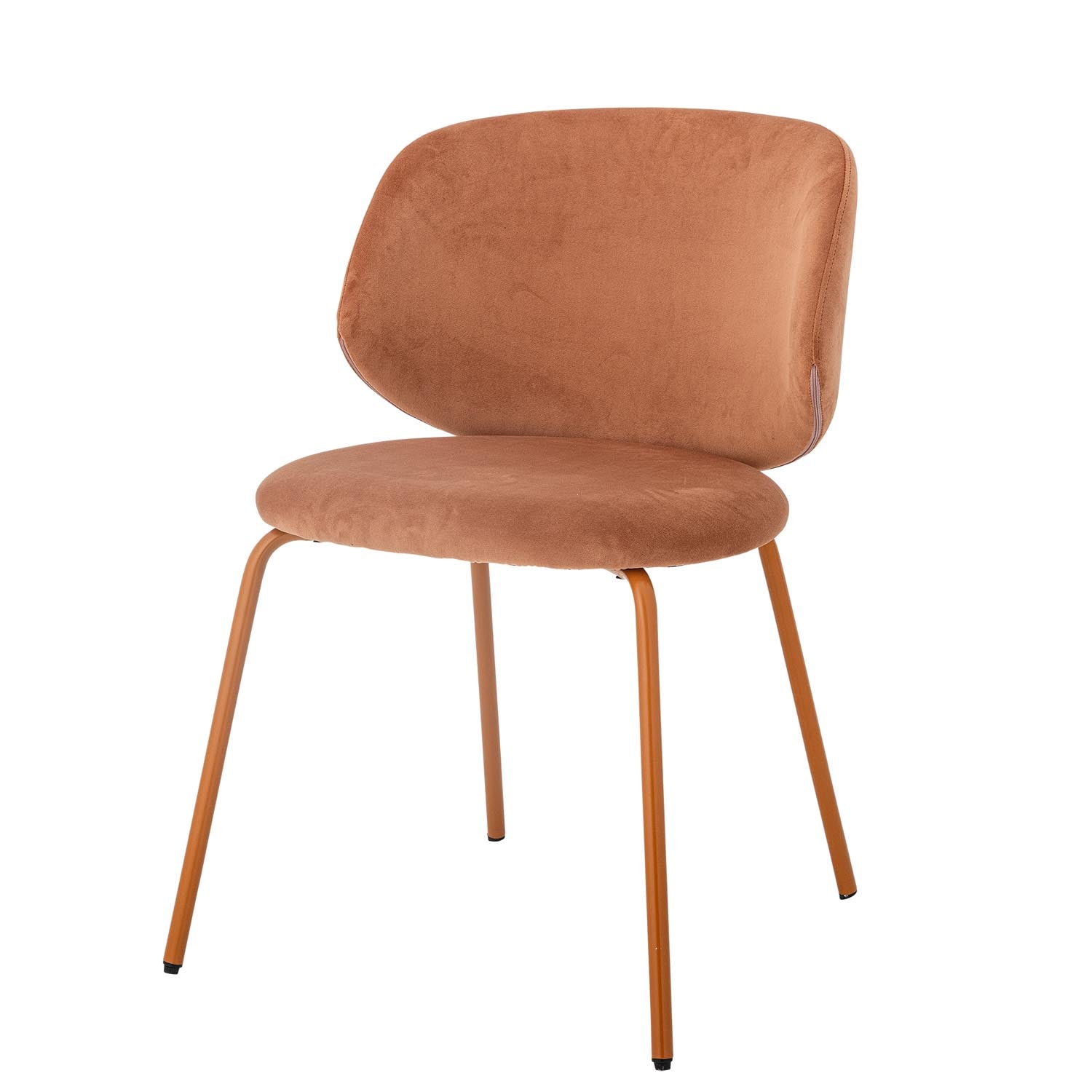 Esszimmerstuhl Ponte in Orange von Bloomingville, gefertigt aus recyceltem Polyester, modern, umweltfreundlich und bequem.