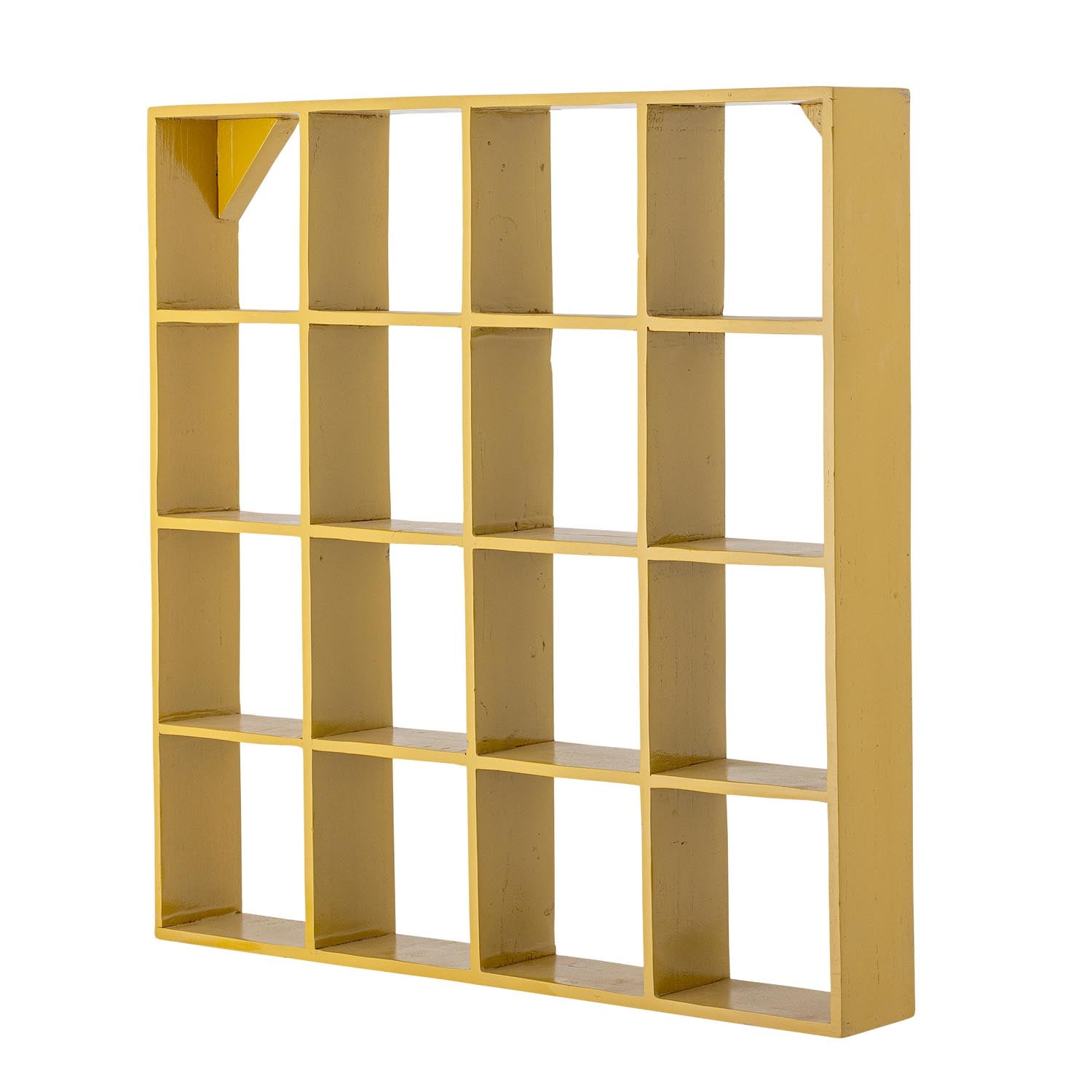 Bekka Regal aus recyceltem Holz in Gelb von Creative Collection – stilvoll, nachhaltig und ideal für moderne Wohnräume.