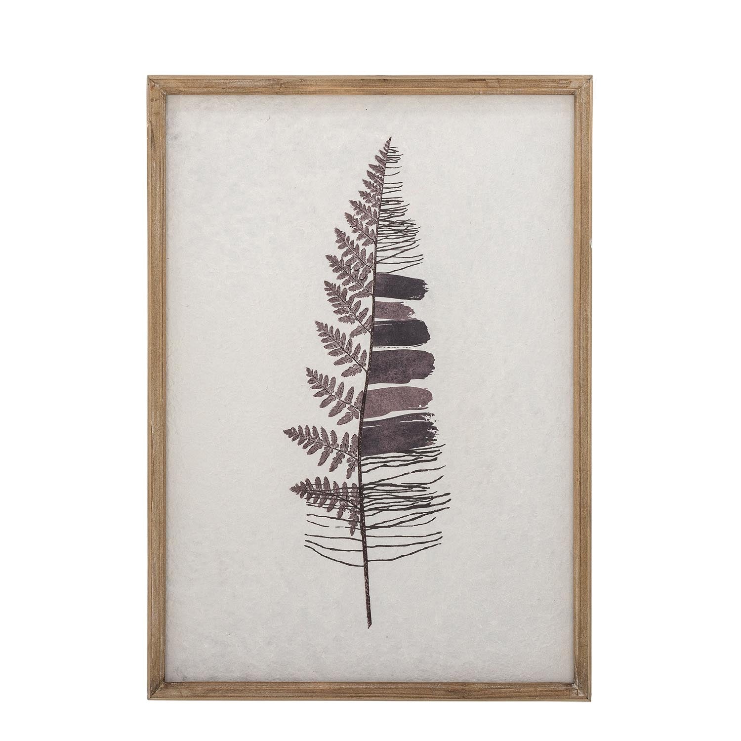 Elegante Corval Illustration im Tannenholzrahmen: Kunstwerk mit natürlichem Charme und botanischem Druck, ideal für stilvolle Räume.