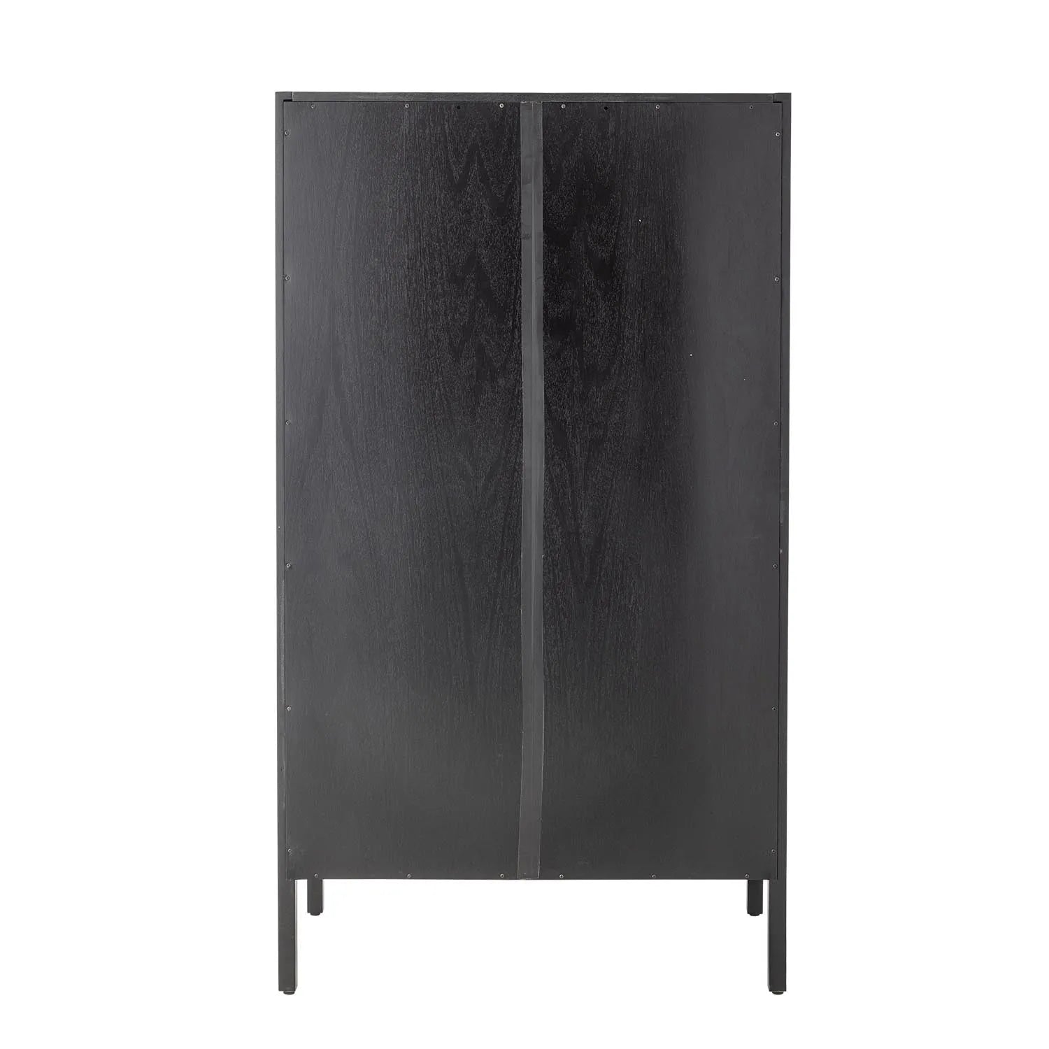 Elegantes Marikka Kabinett aus FSC-zertifiziertem Mahagoni in Schwarz, ideal für stilvolle Aufbewahrung und modernes Wohndesign.