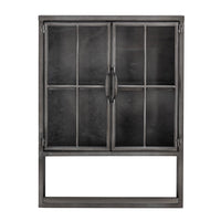 Sindre cabinet, black, metal