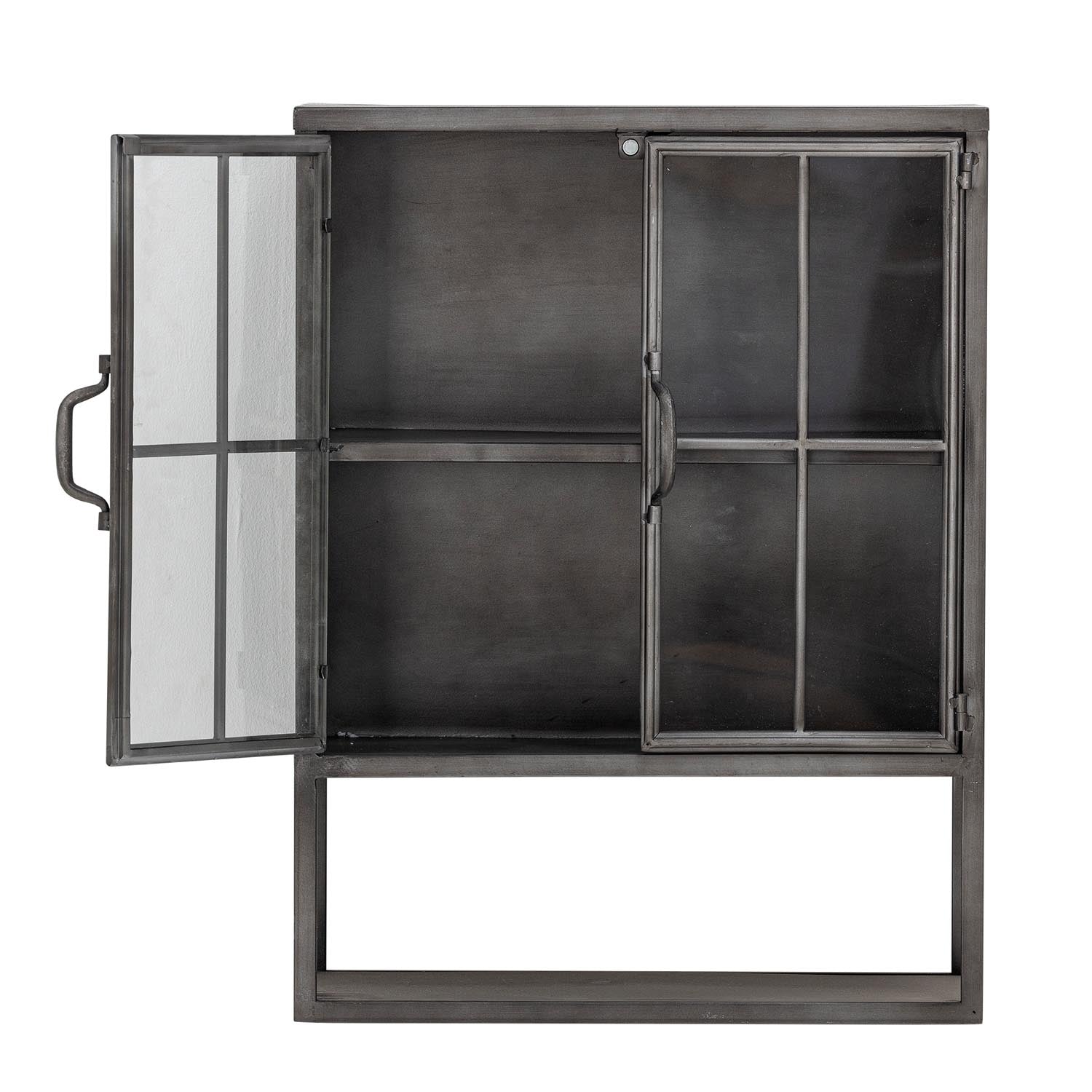 Das Sindre Kabinett von Bloomingville ist ein stilvolles, schwarzes Metallmöbel, ideal für modernes und minimalistisches Wohnen.