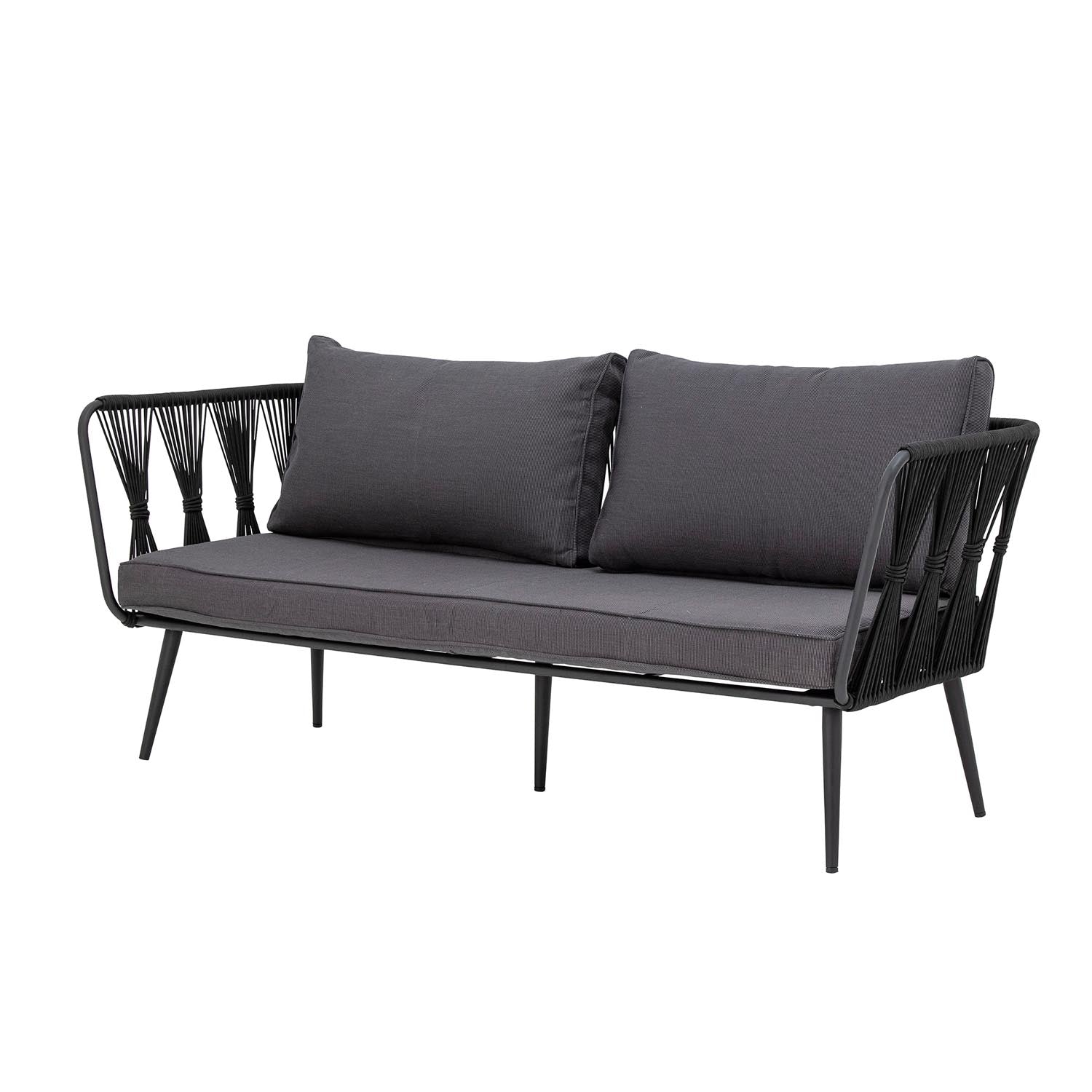 Pavone Fire-resistant Sofa, Schwarz, Metall in Schwarz präsentiert im Onlineshop von KAQTU Design AG. Lounge Sofa ist von Bloomingville