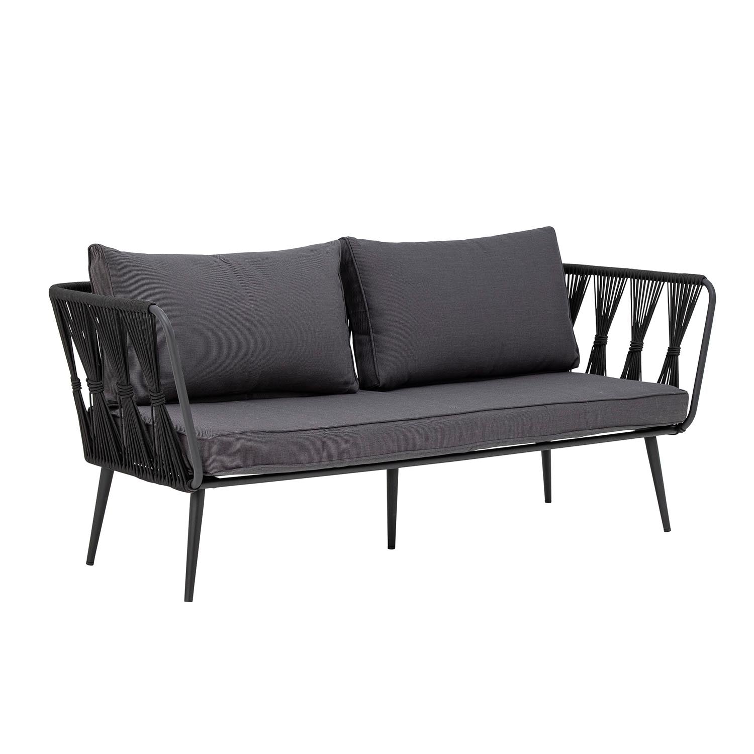 Pavone Fire-resistant Sofa, Schwarz, Metall in Schwarz präsentiert im Onlineshop von KAQTU Design AG. Lounge Sofa ist von Bloomingville