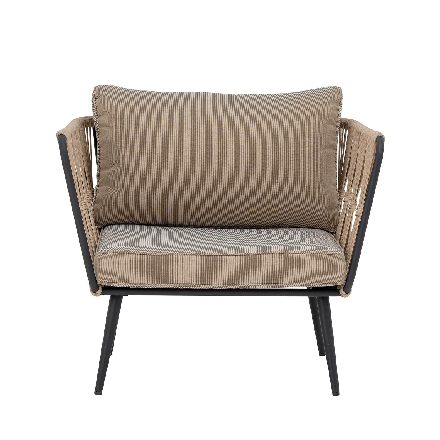 Pavone Fire-resistant Loungesessel, Braun, Metall in Braun präsentiert im Onlineshop von KAQTU Design AG. Sessel ist von Bloomingville