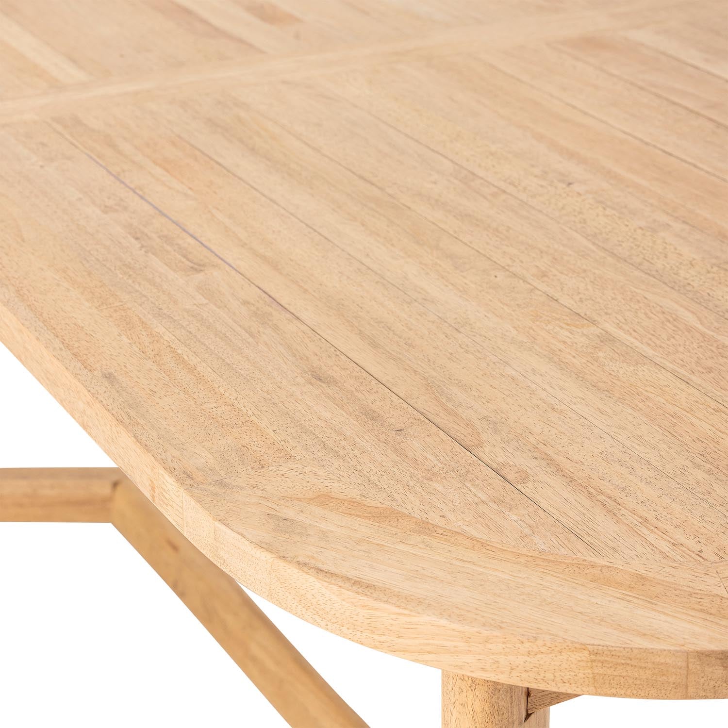 Eleganter Serrone Esstisch aus natürlichem Gummibaumholz, ideal für stilvolle Wohnräume. Hochwertig und zeitlos im Design.
