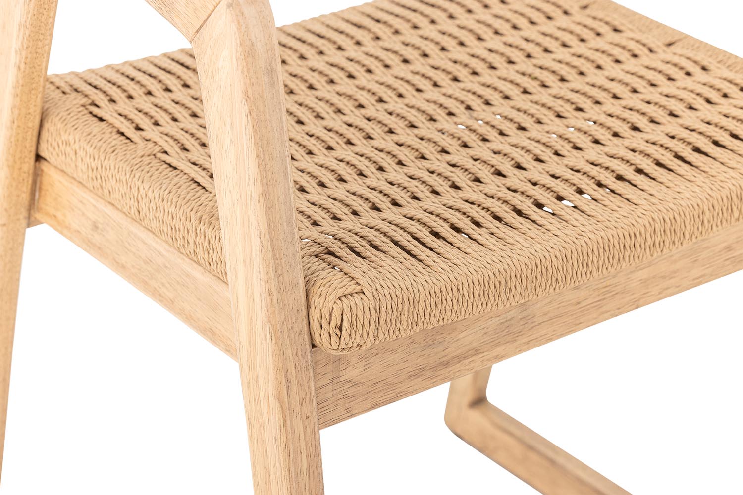 Eleganter Esszimmerstuhl aus Gummibaumholz in Natur, ideal für zeitgemäße Wohnräume, von Creative Collection.