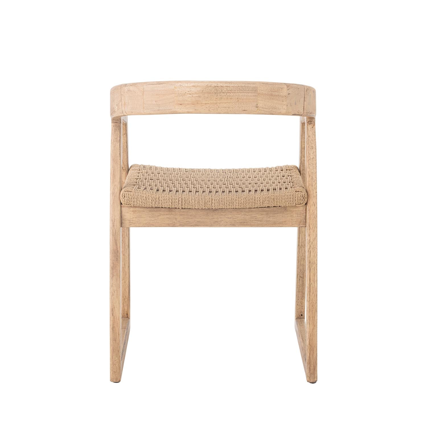 Moderner Esszimmerstuhl aus natürlichem Gummibaumholz, stilvoll und bequem, perfekt für zeitgemässe Wohnräume, von Creative Collection.
