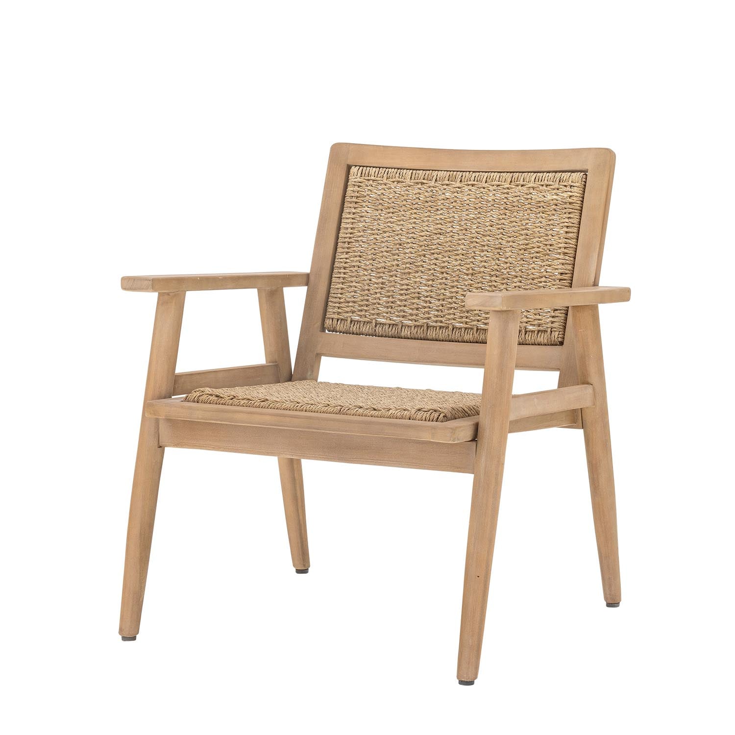 Eleganter Sorrento Loungesessel aus FSC®-zertifiziertem Akazienholz, natürliches Design, ideal für stilvolle Entspannung.