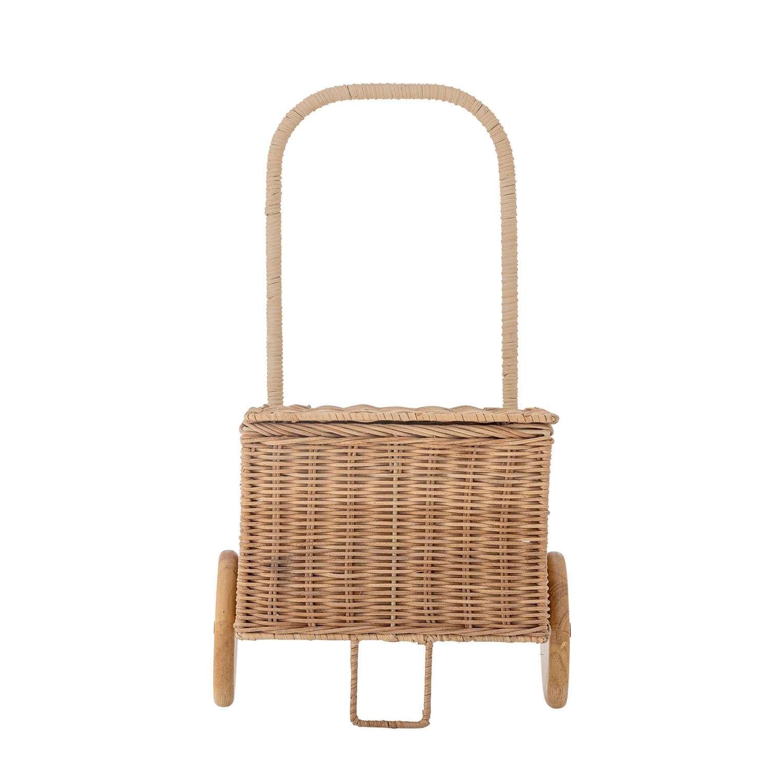 Der Penne Trolley aus Rattan von Bloomingville Mini ist ein charmantes und funktionales Accessoire für Kinder, ideal für Spiel und Aufbewahrung.
