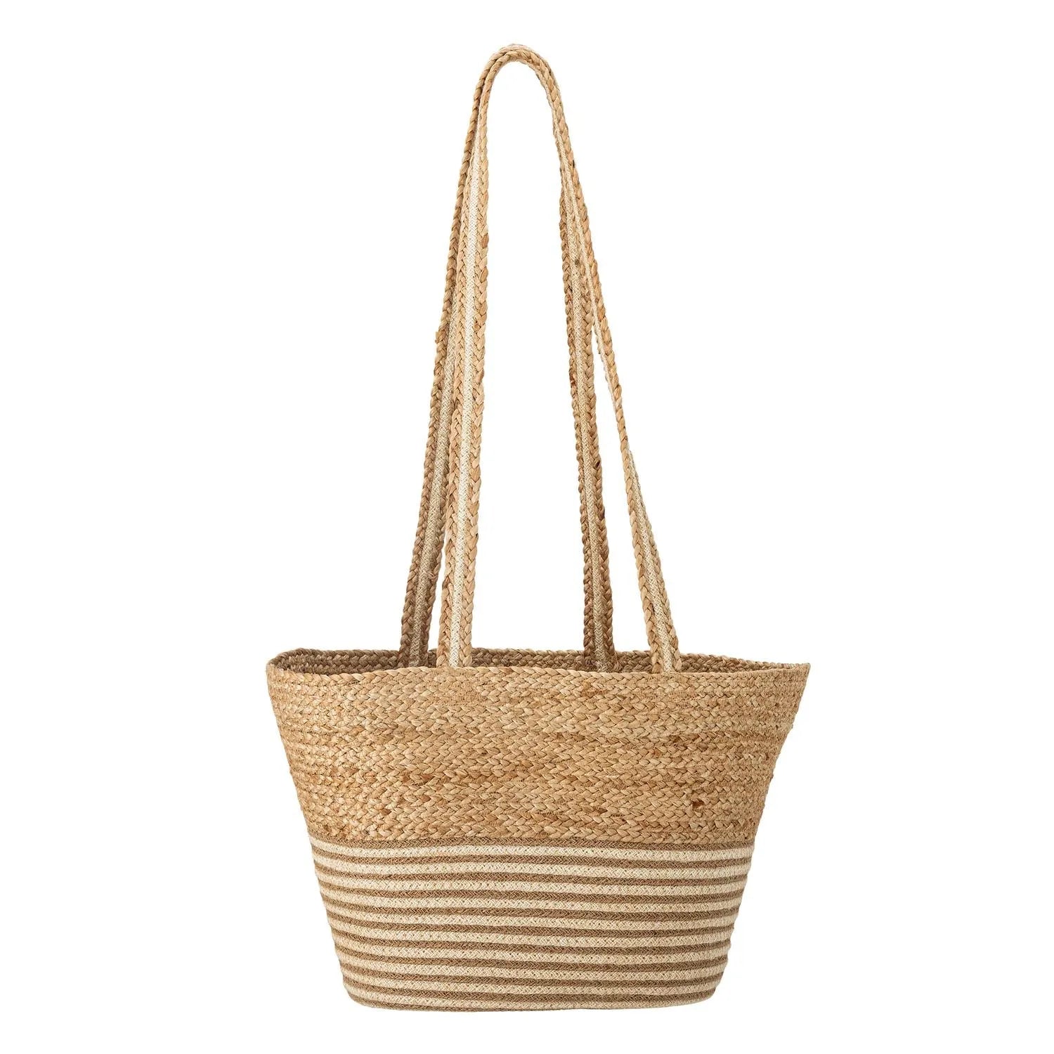 Simona Einkaufstasche aus Jute: Nachhaltig, robust, stilvoll. Perfekt für umweltbewusste Shopper. Skandinavisches Design.