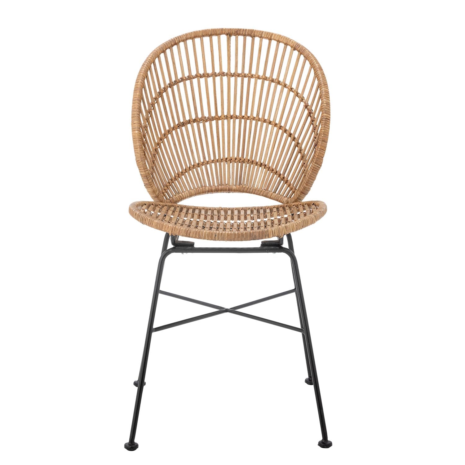Fiore Esszimmerstuhl: Skandinavisches Design, Rattan, Metallgestell, langlebig, komfortabel, stilvoll, vielseitig, Bloomingville.